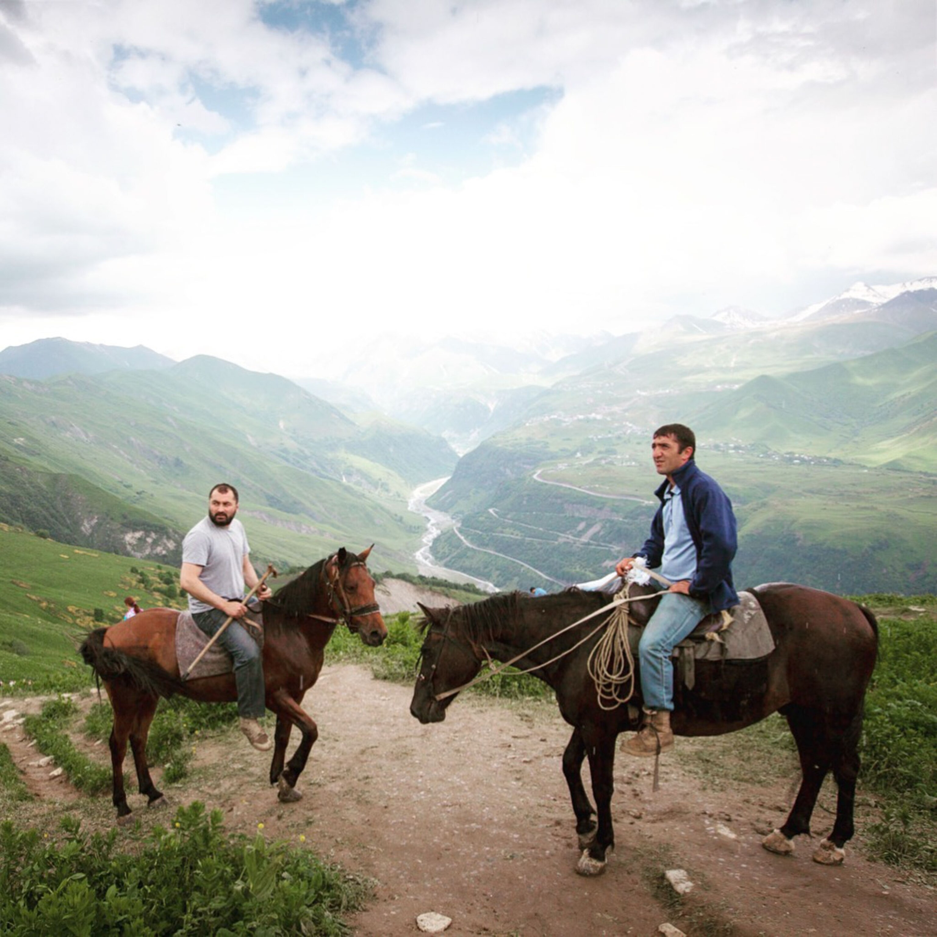 men on horseback in Georgia