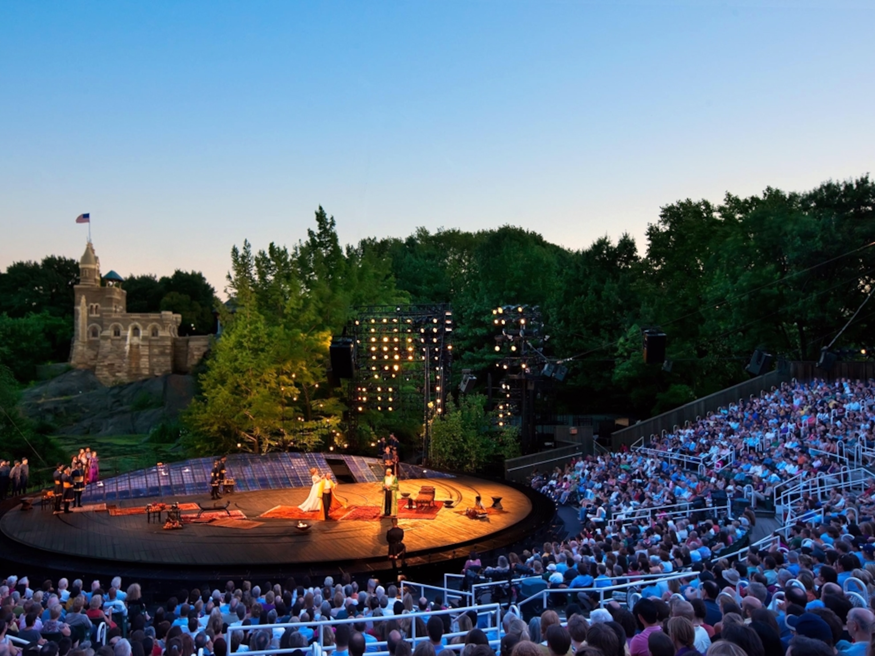 outdoor theater in New York's Central Park