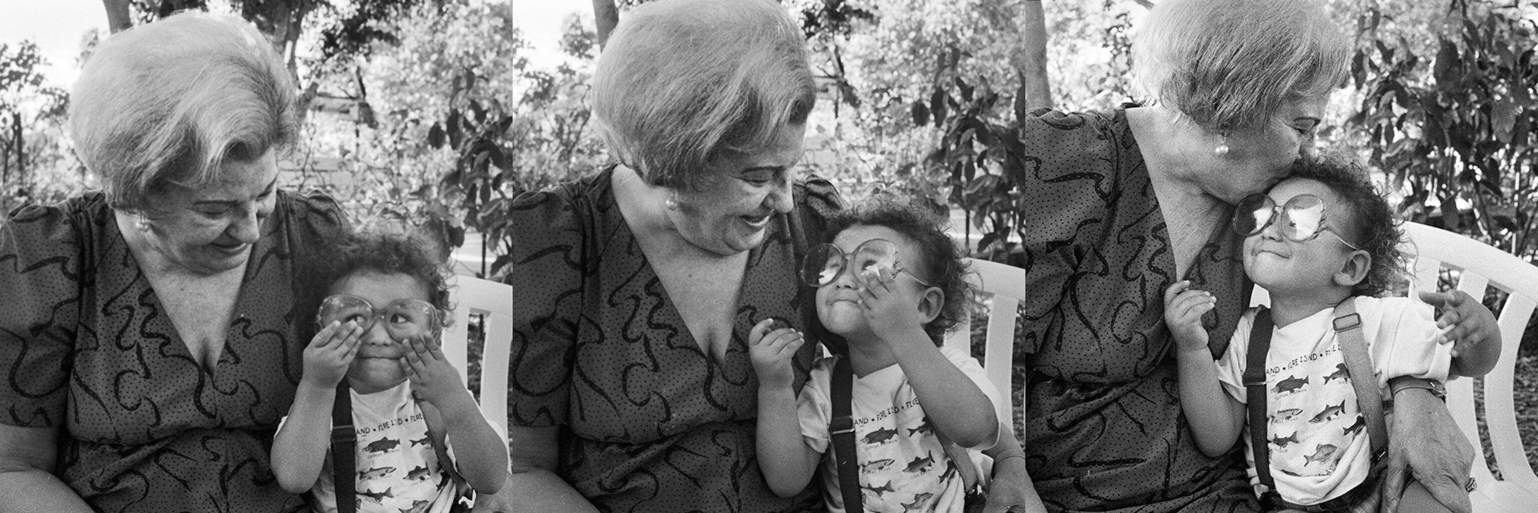 woman holding her grandson
