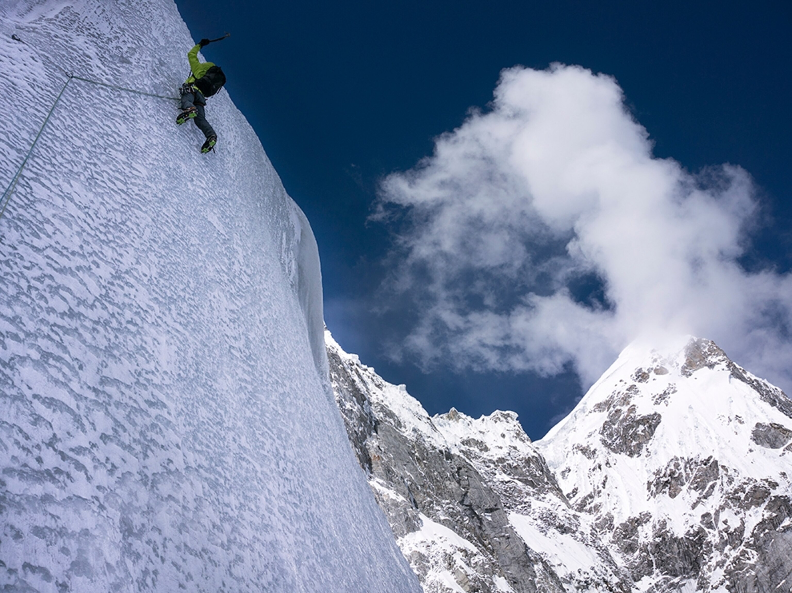 Ralph Slawinski ice climbing