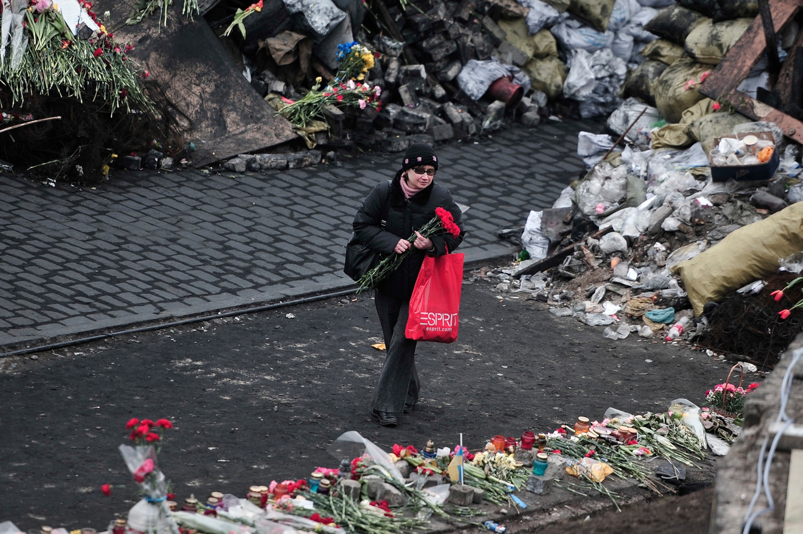Unidentified armed men patrol outside of Simferopol airport, on February 28, 2014.