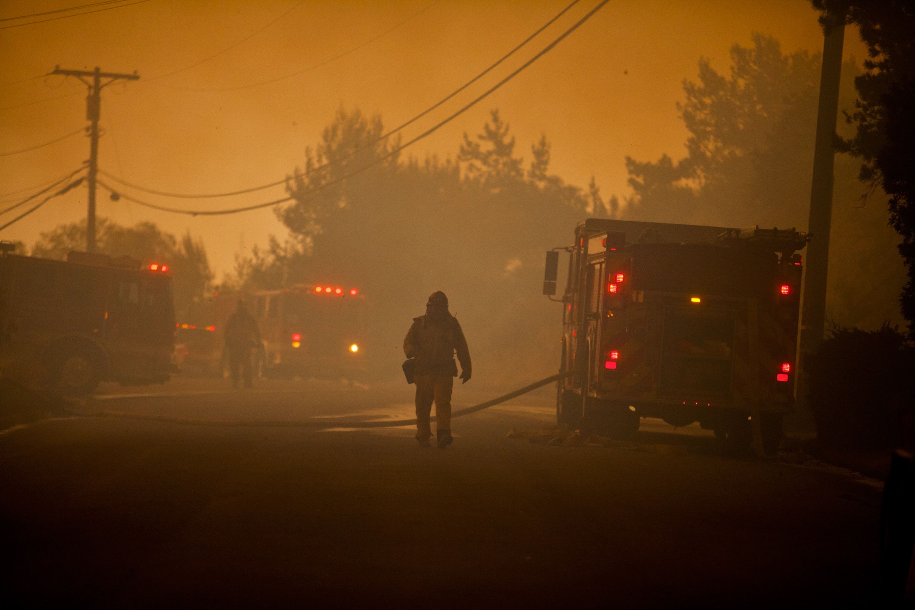 A house burns at the Cocos fire on May 15, 2014 in San Marcos, California.