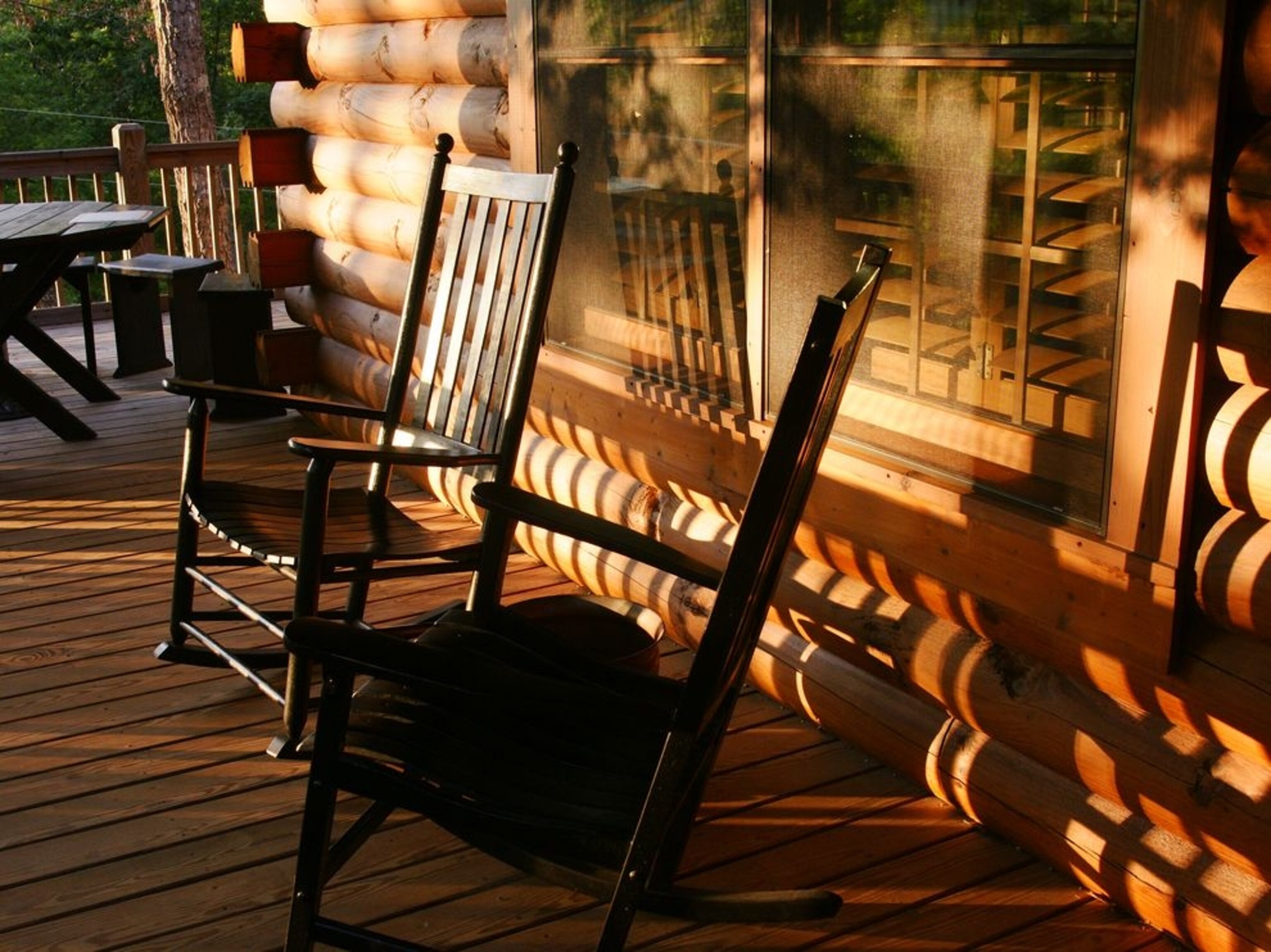 chairs on a porch at Lake Lure