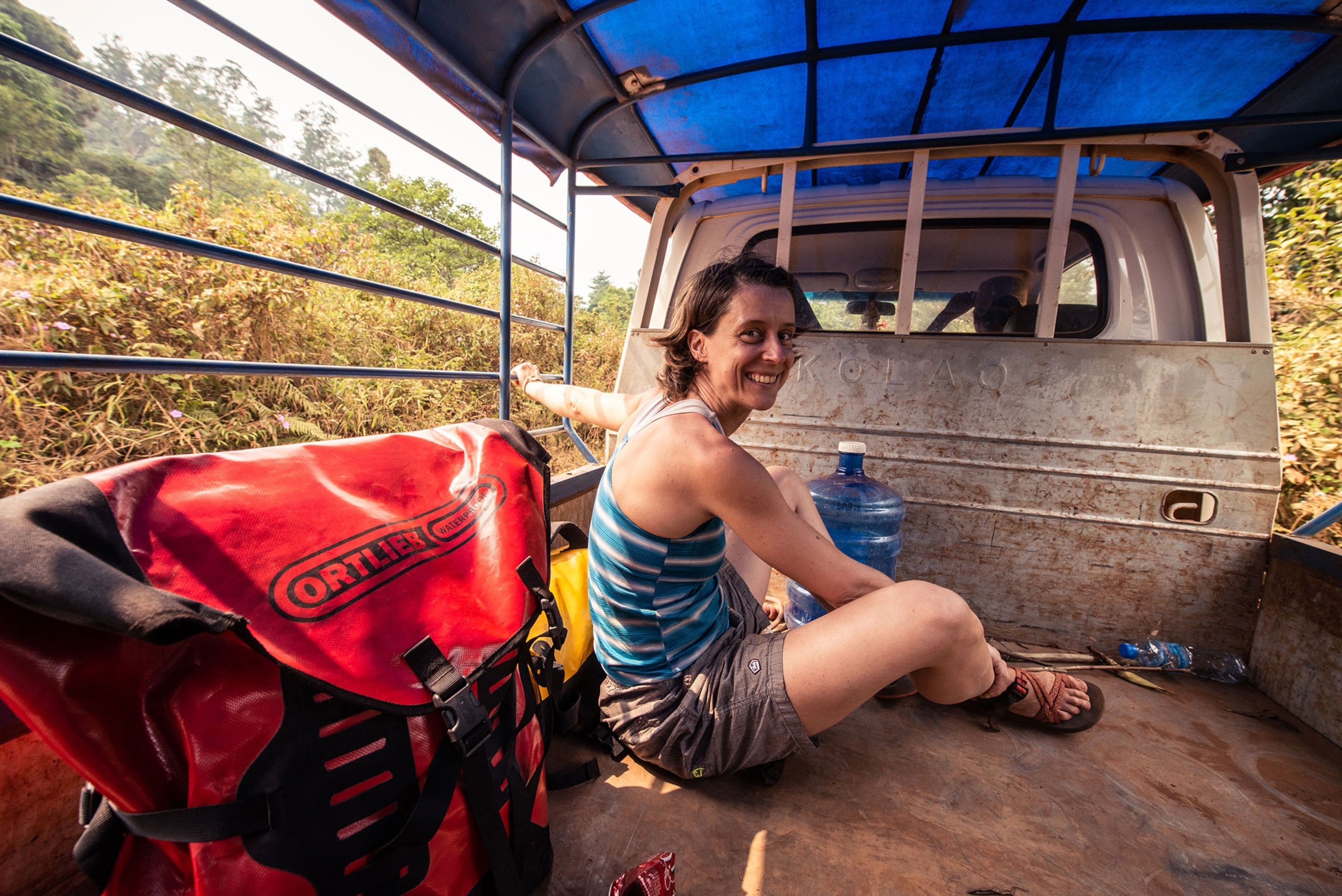 husband and wife climbers Volker and Isabelle Schöffl in Laos