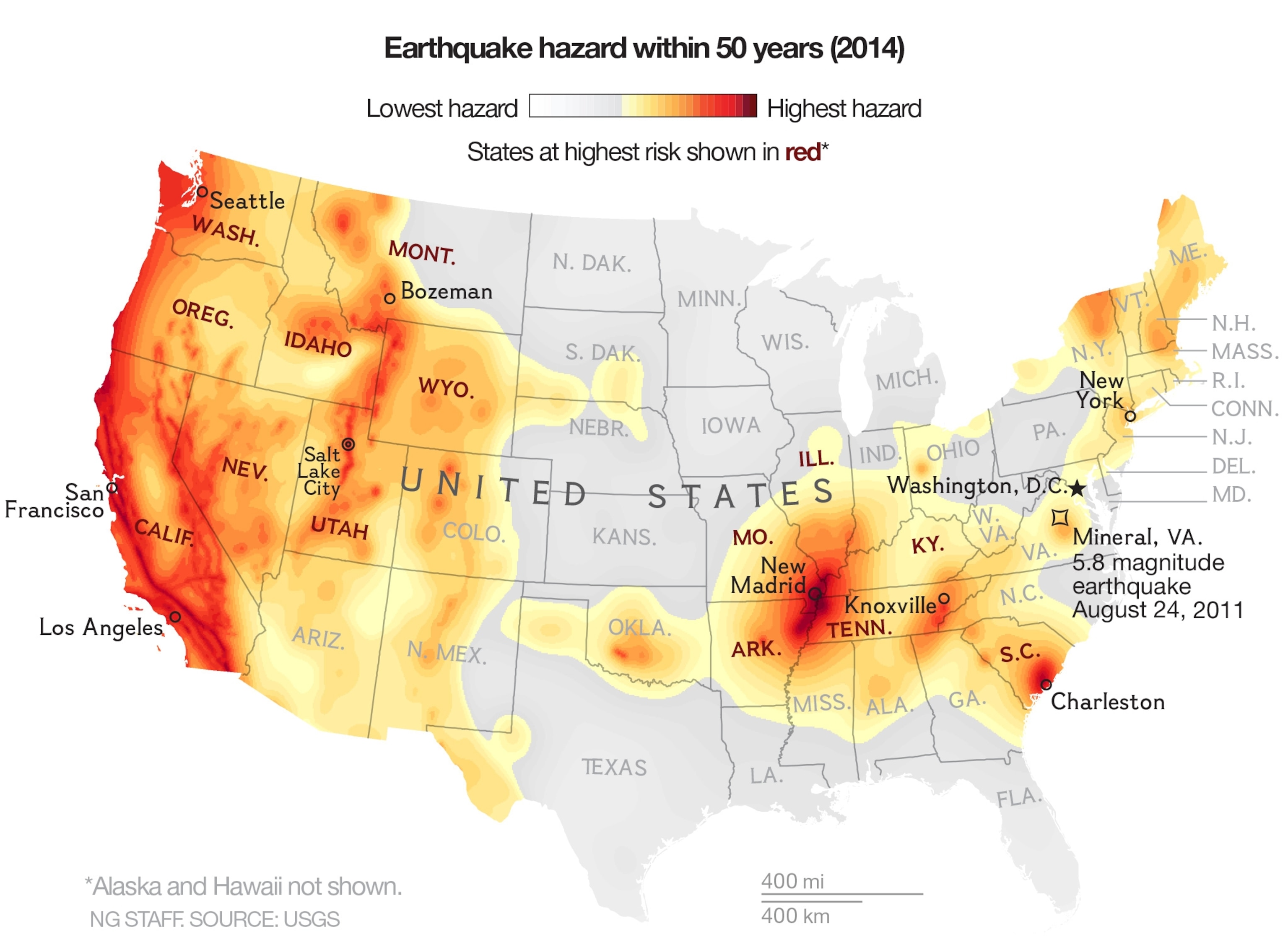 Earthquake Maps Reveal Higher Risks For Much Of U S