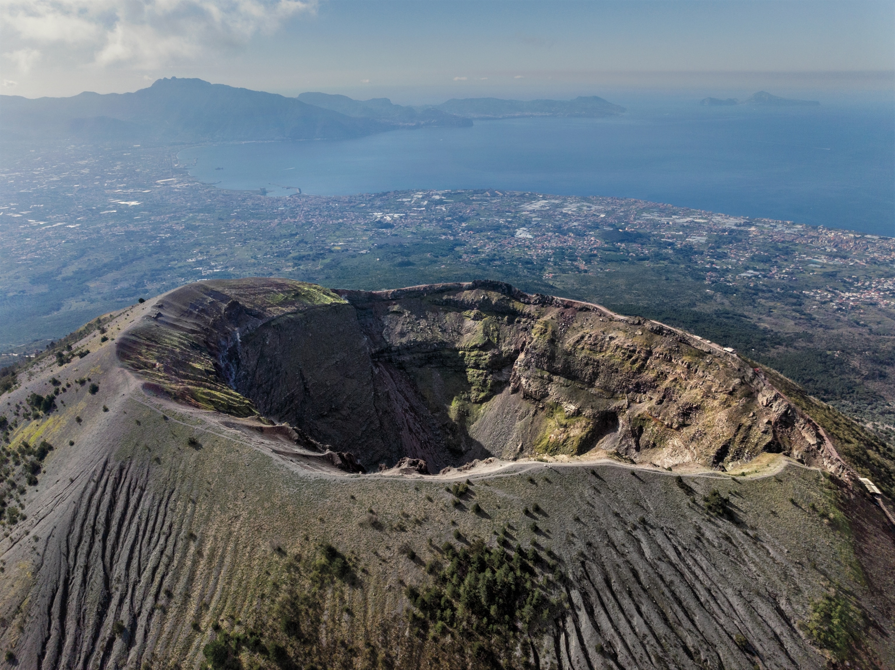 The top of a volcano