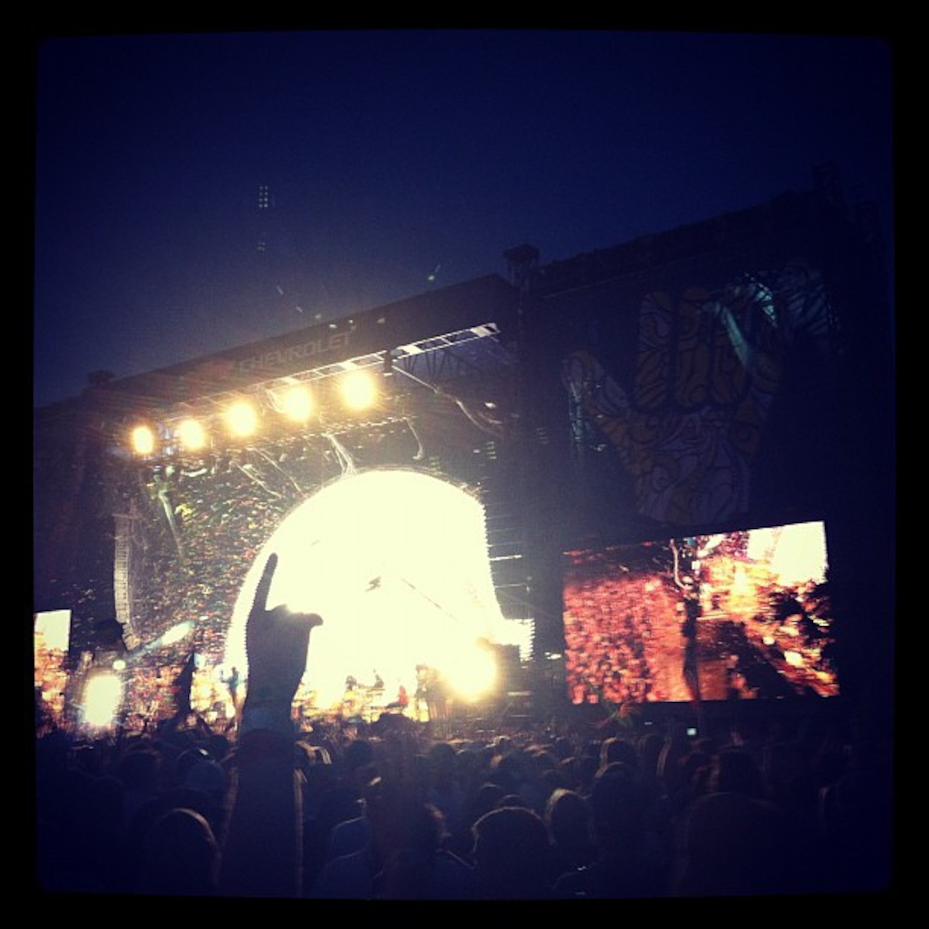 Instagram shot of the Flaming Lips at the Hangout Music Fest