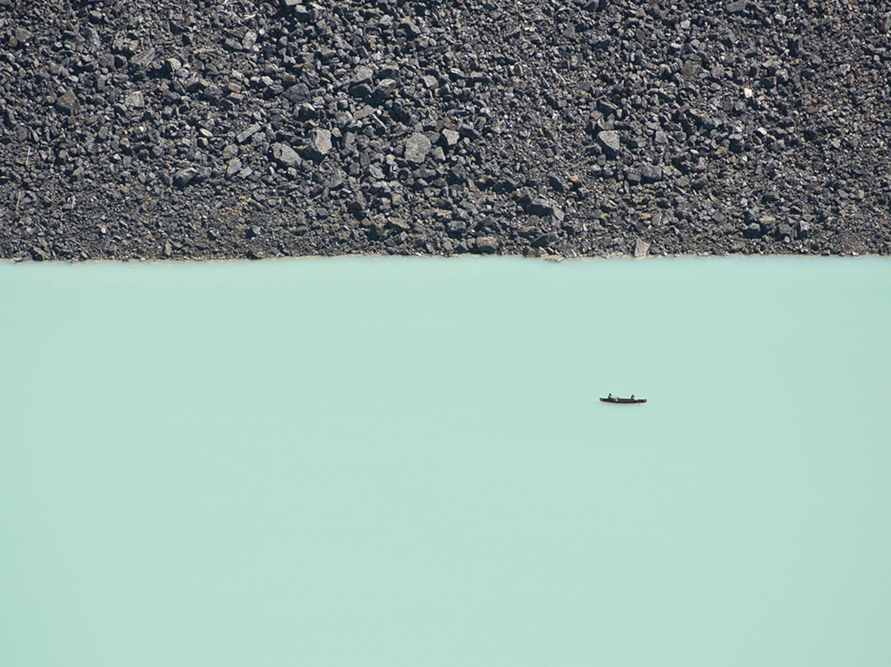 a canoe on Lake Louise, Banff National Park, Alberta, Canada