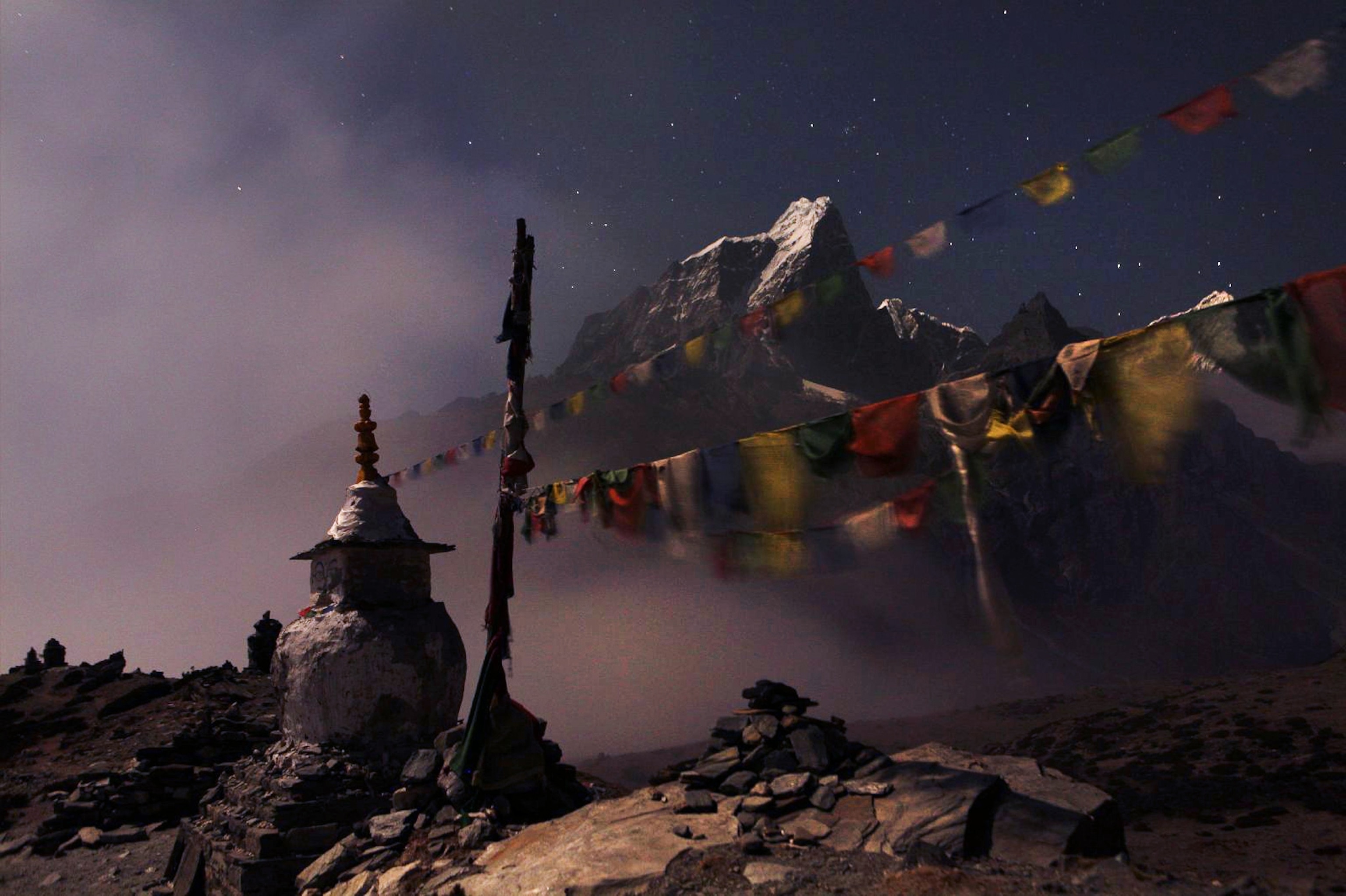 Danuru Sherpa, climbing guide and 16 time Everest Summiter, at Ama Dablam Camp 1 (20,000ft)