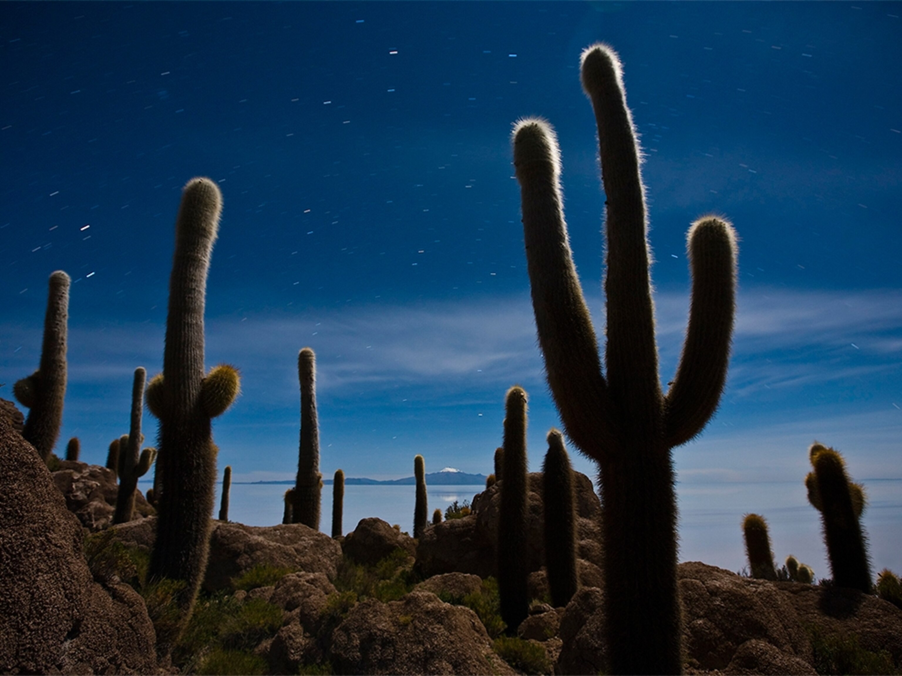 the Salar de Uyuni salt flat in Bolivia