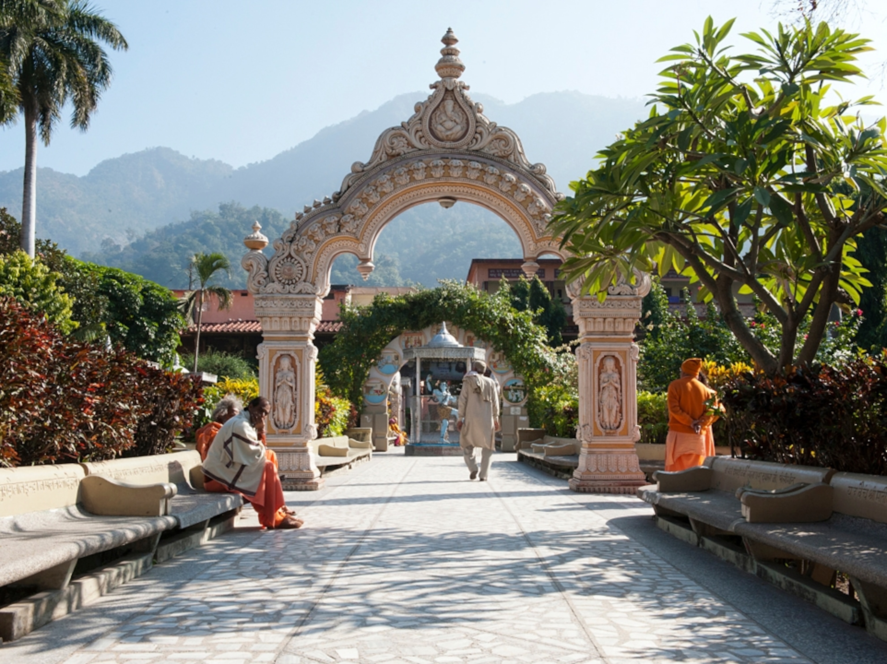 Entrance to Niketan ashram and gardens