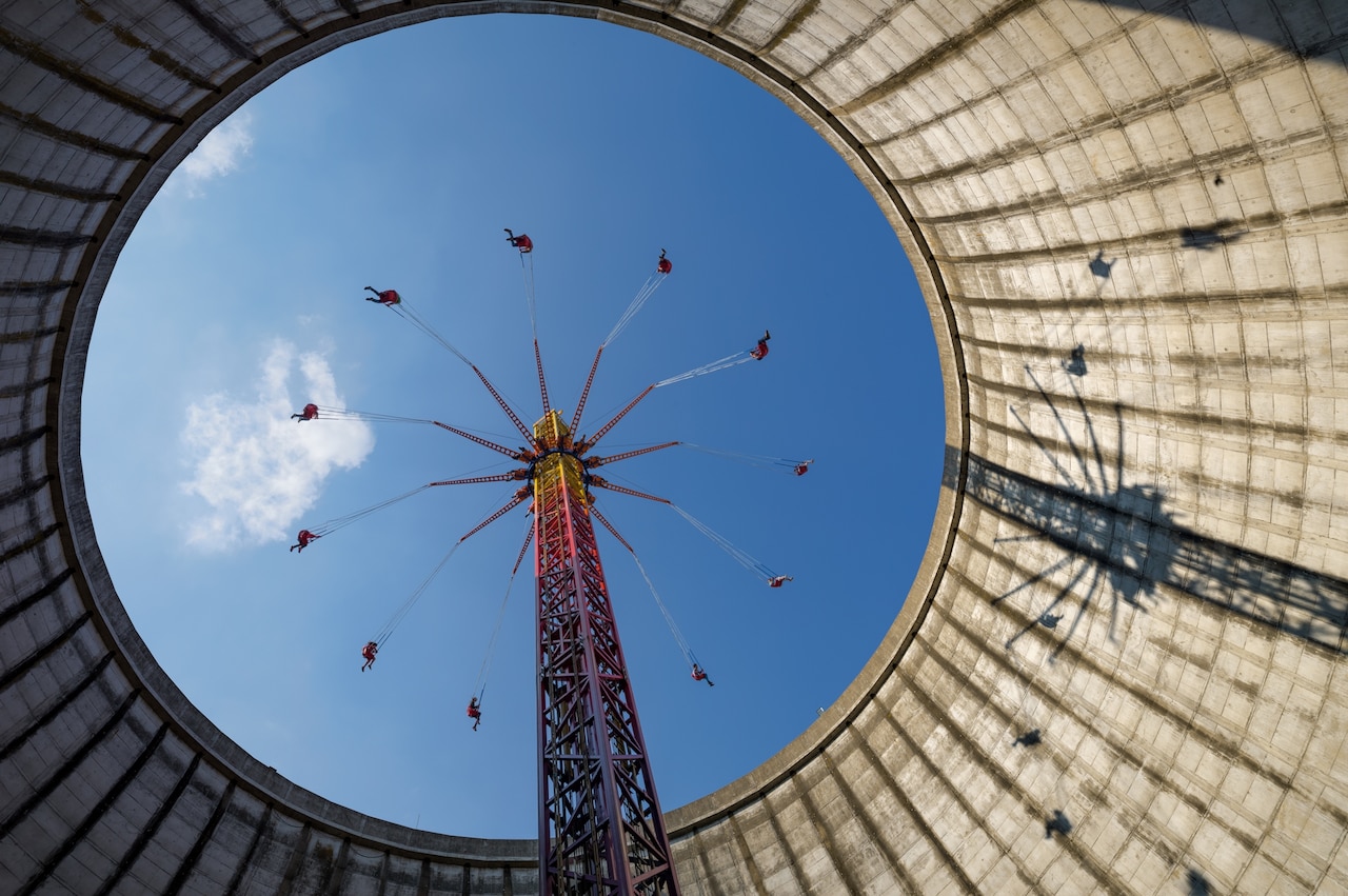an amusement park ride in Germany