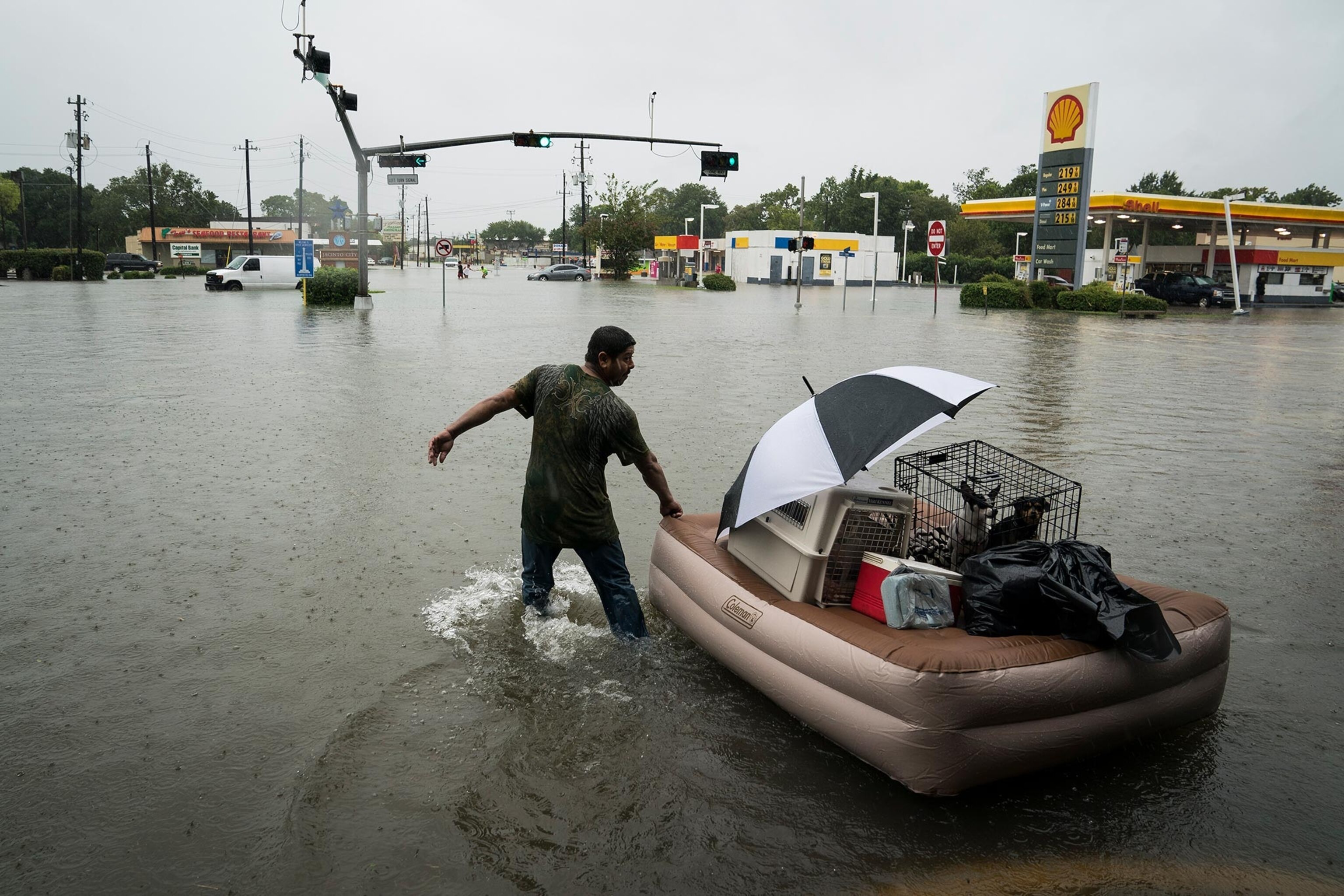 a resident using an air mattress