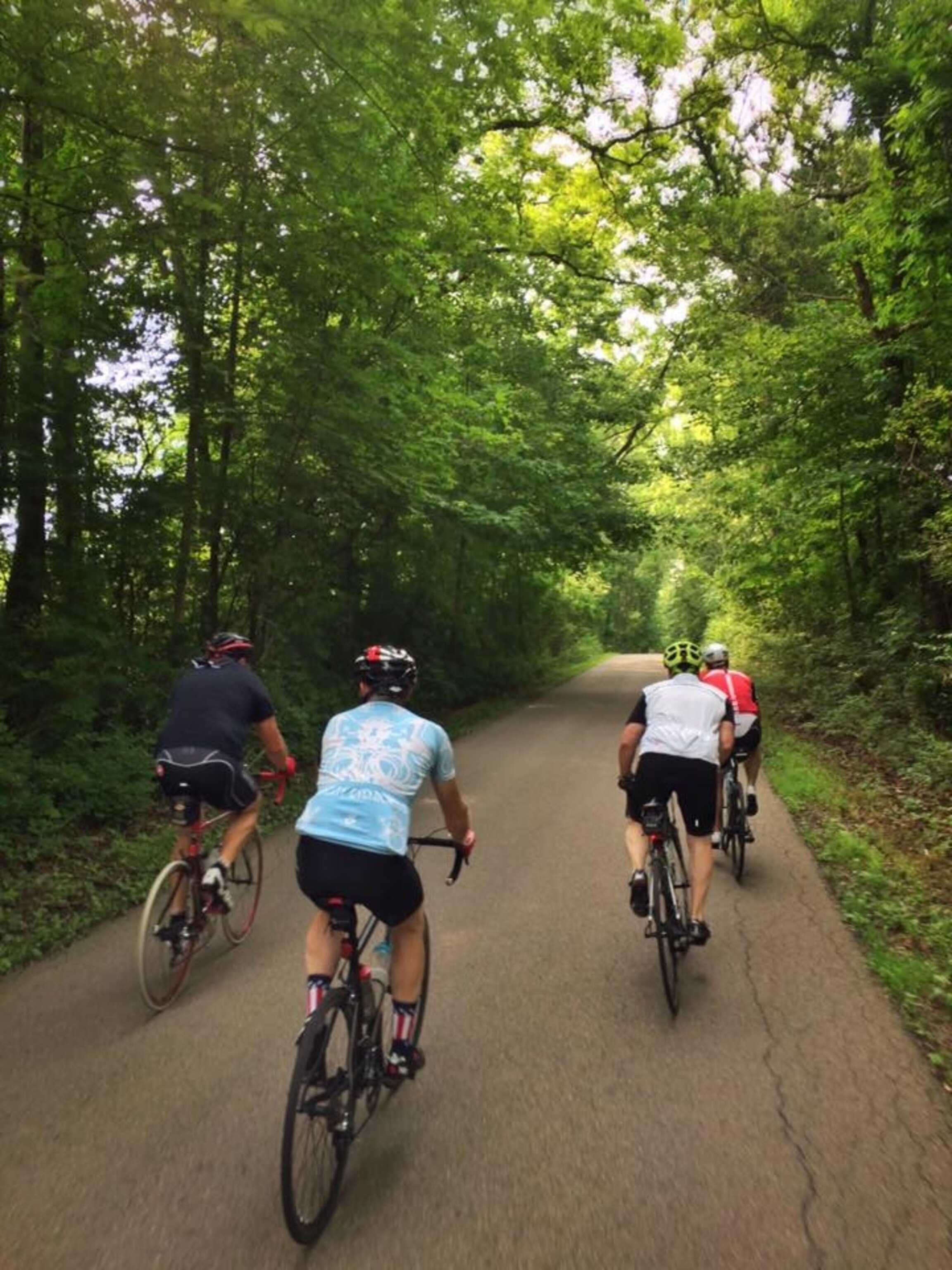 cycling on the bikeway in Ohio
