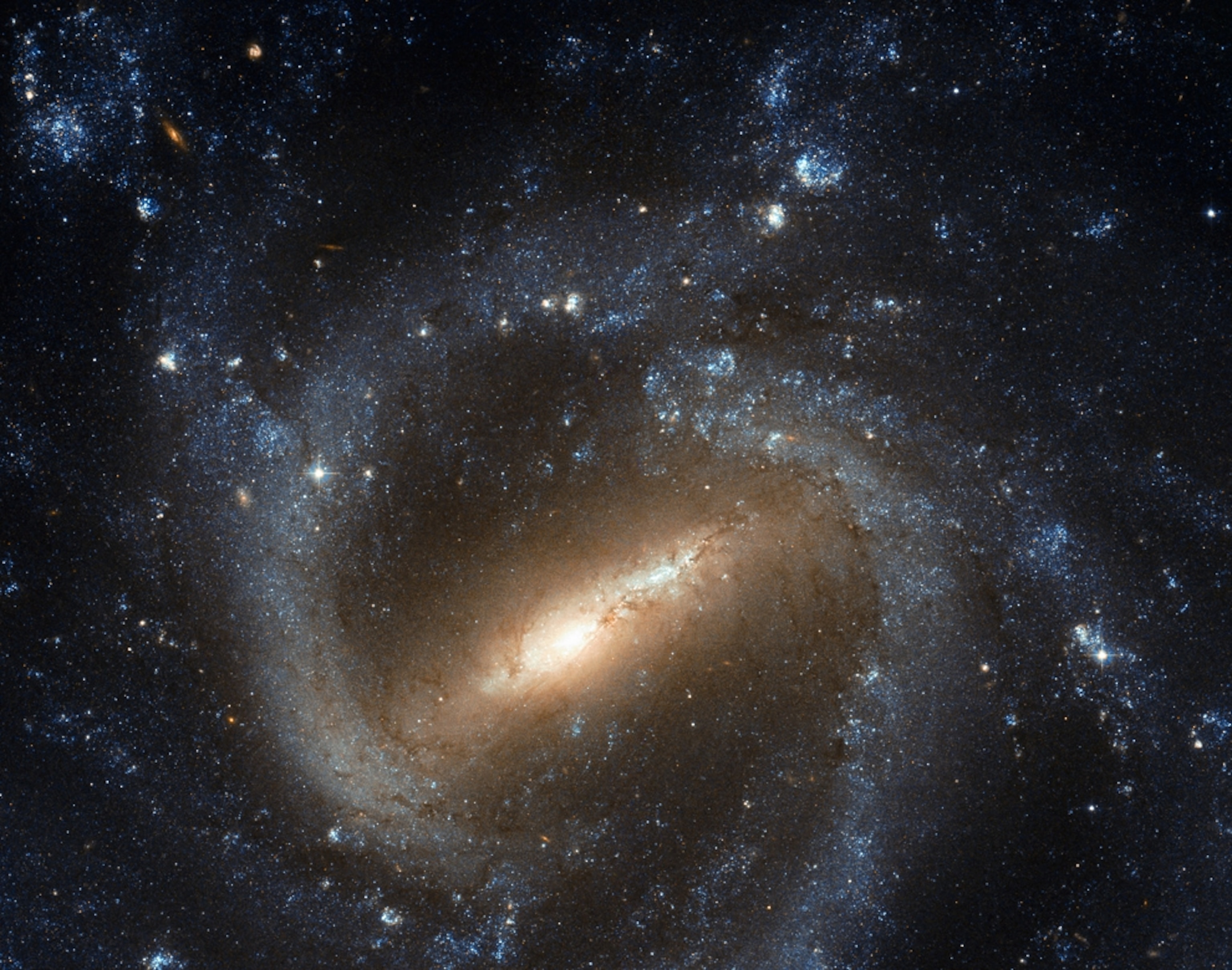 Galaxy picture: a barred spiral galaxy that likely resembles the Milky Way