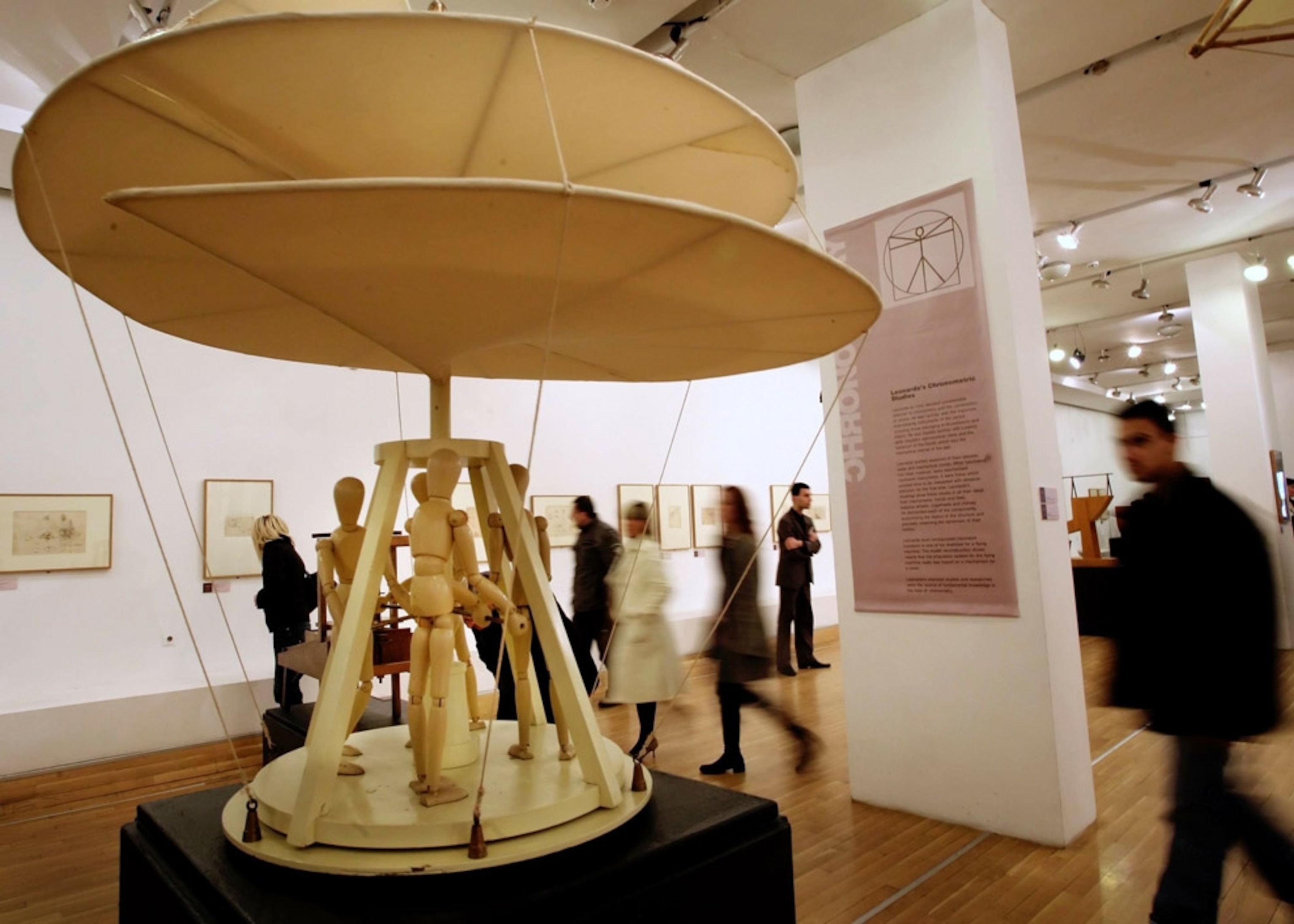 A scale model of Leonardo da Vinci’s Helicopter