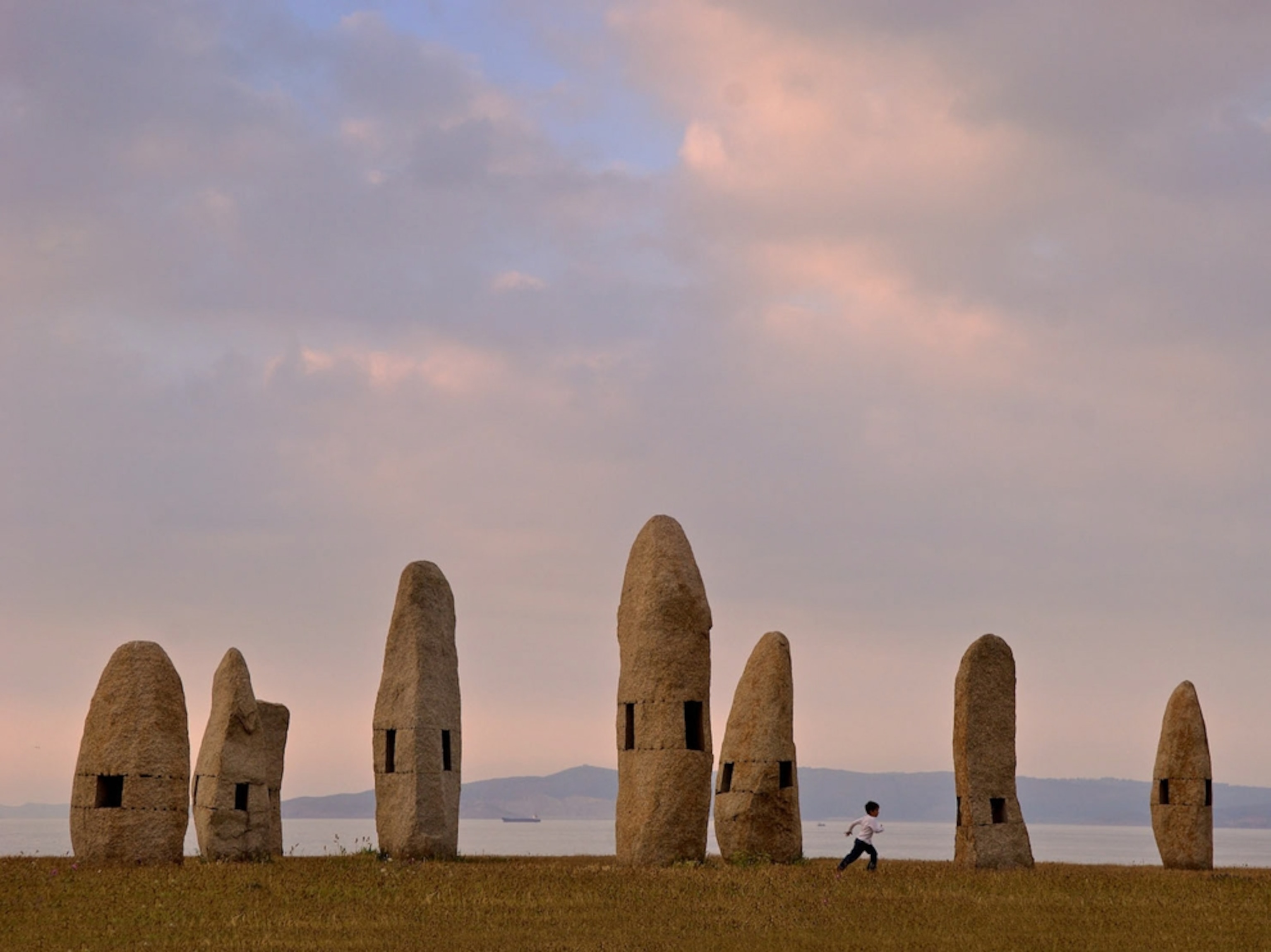 standing stones (menhirs) in Galicia, Spain