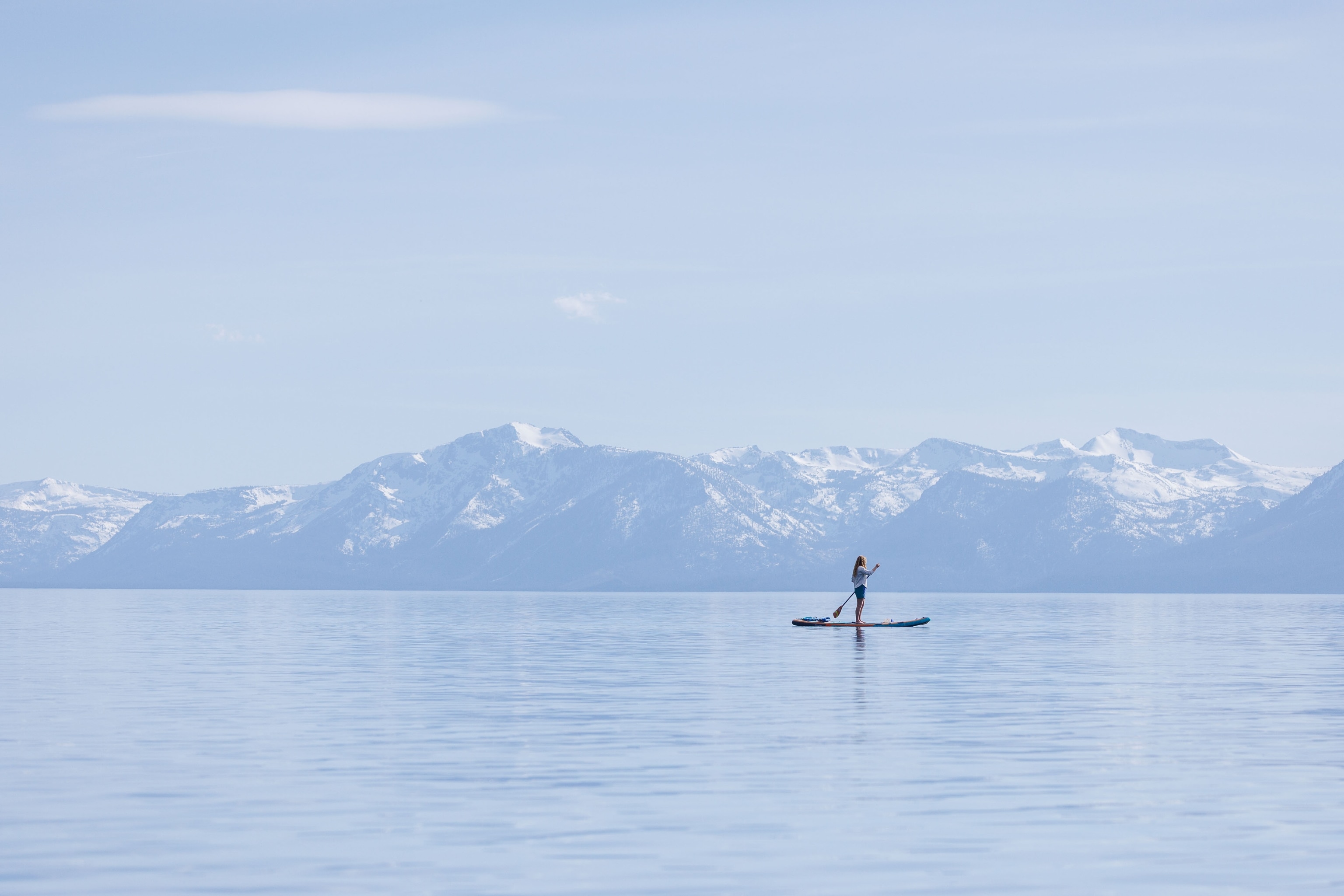 Paddleboarder on Lake Tahoe