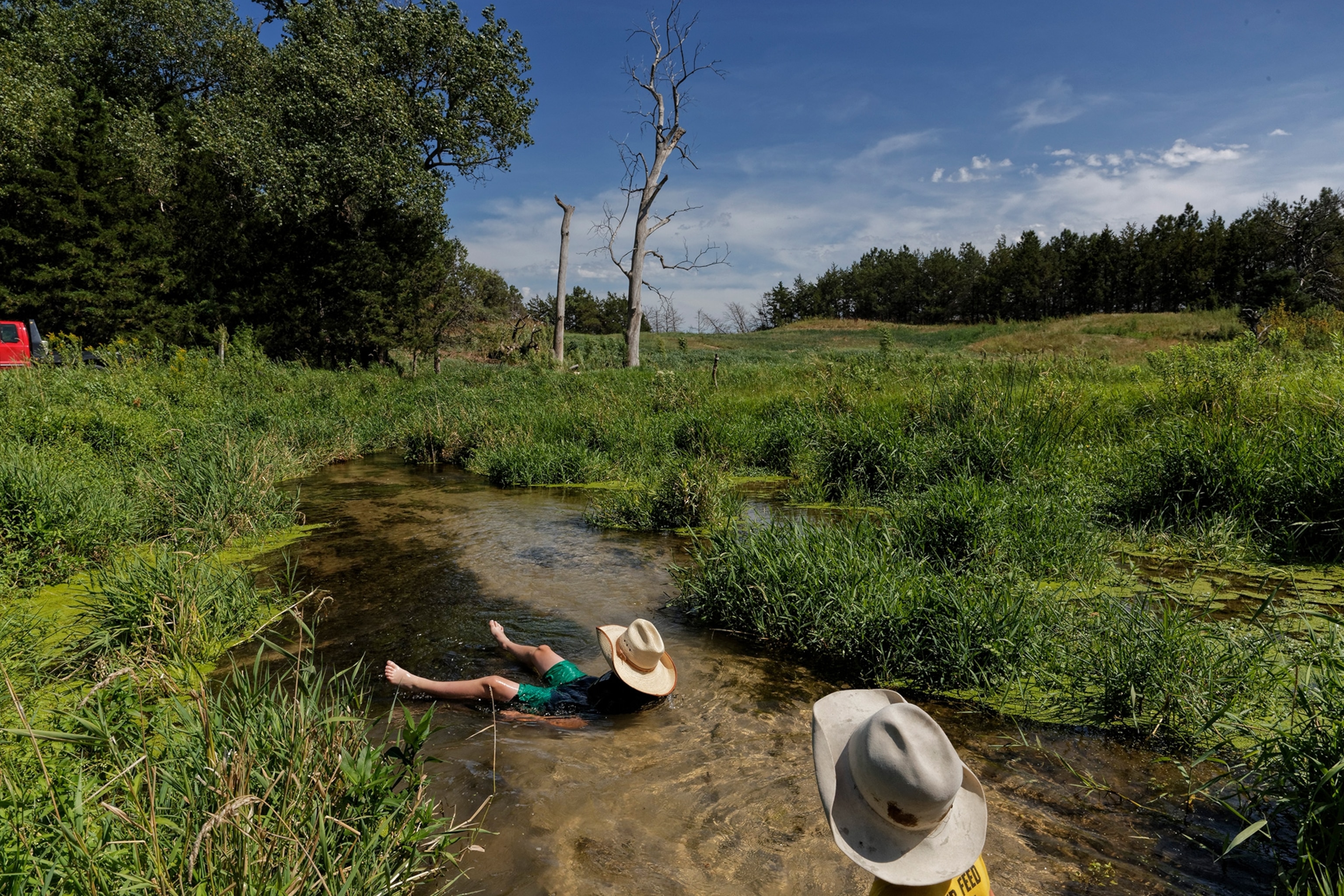 teenagers in river