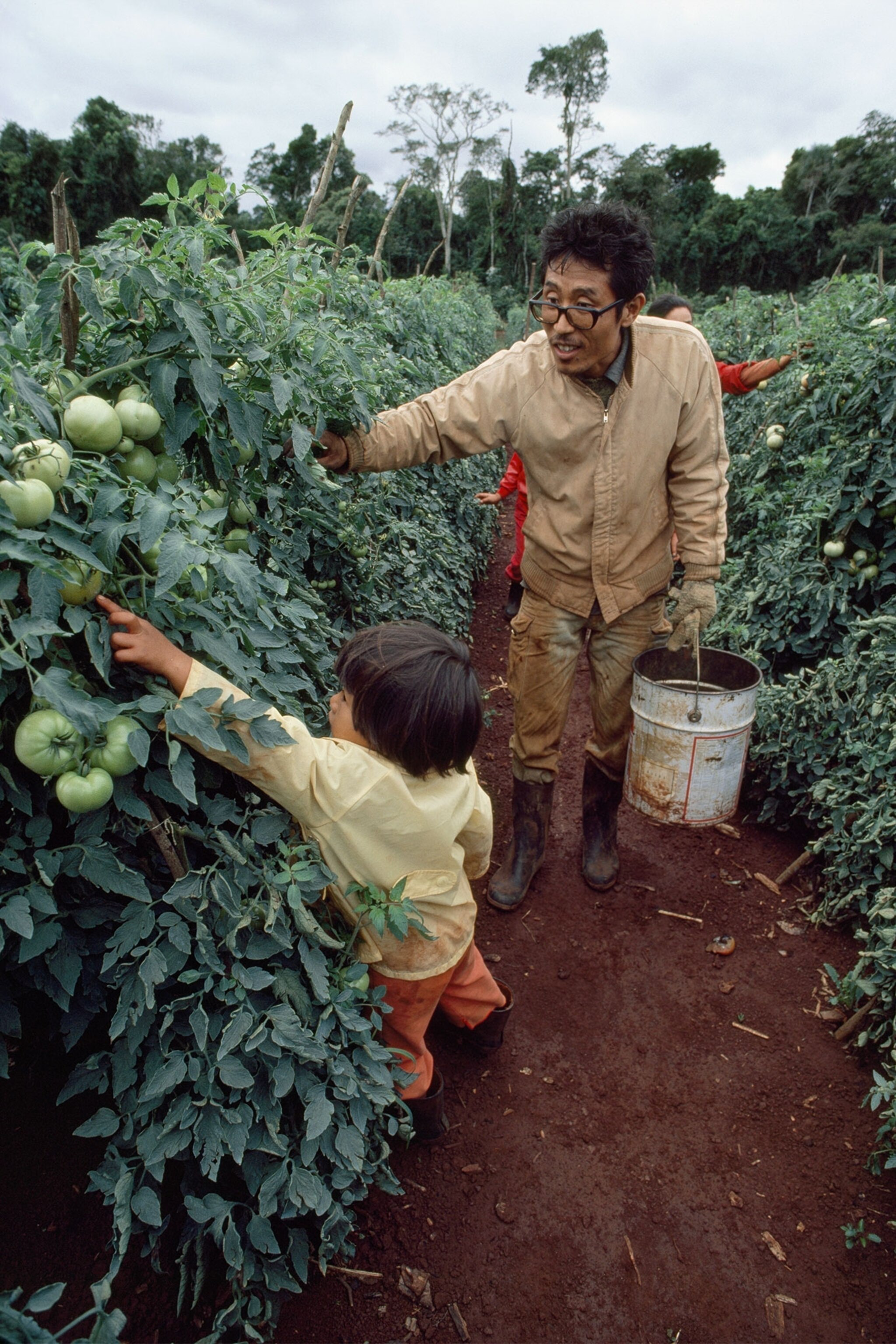 a father and child in Paraguay