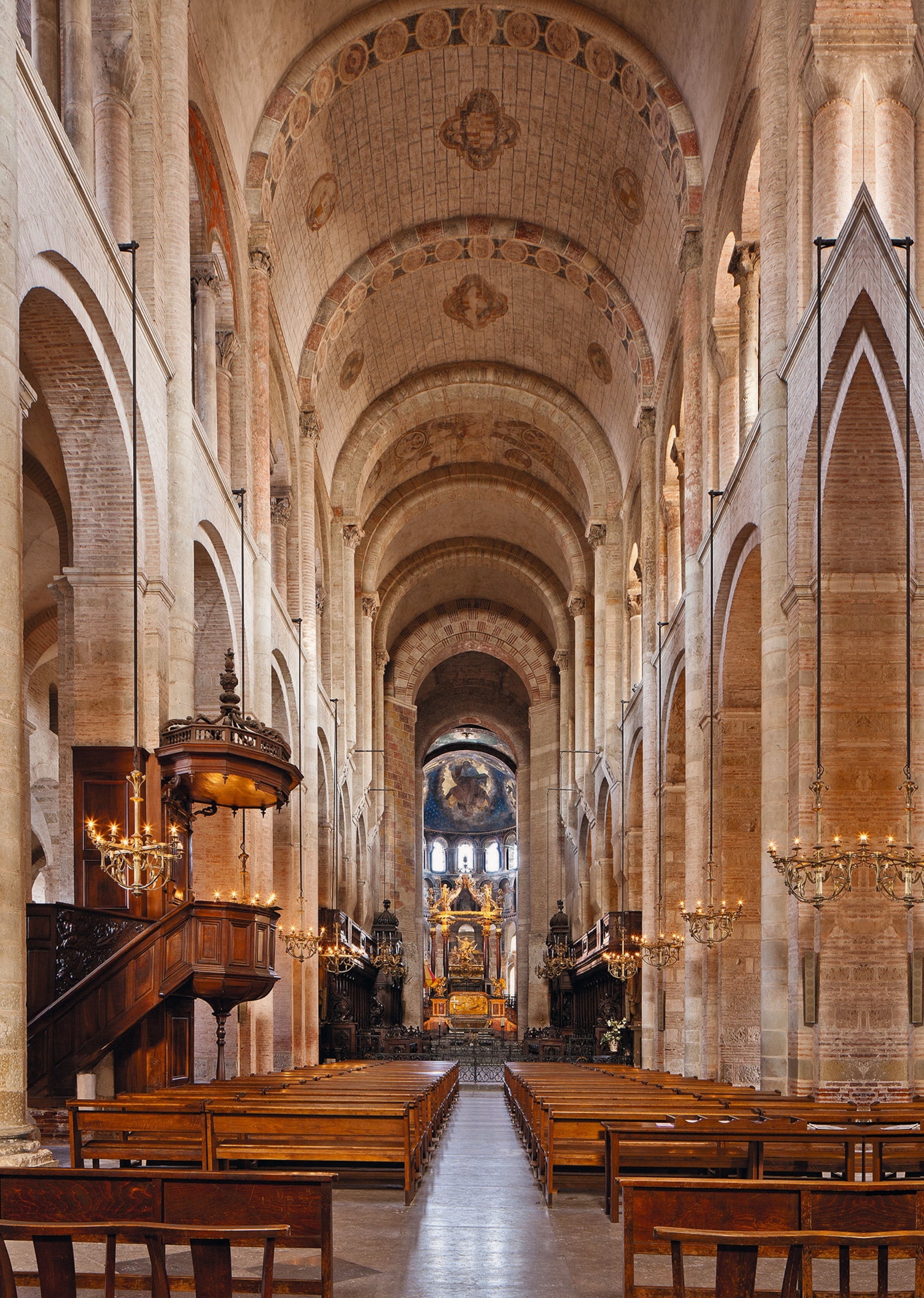The Basilica of Saint-Sernin, Toulouse, is pictured.
