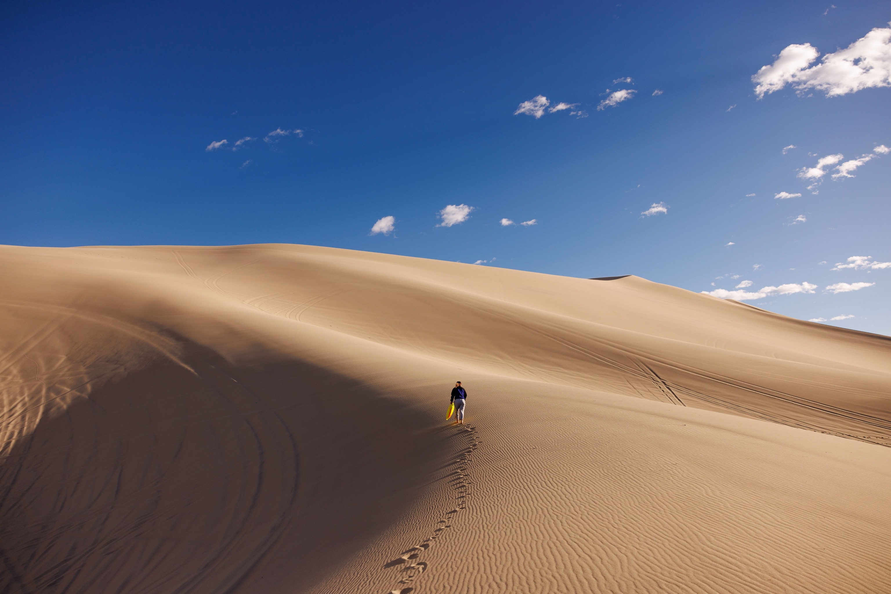 Sandboarder at Sand Mountain