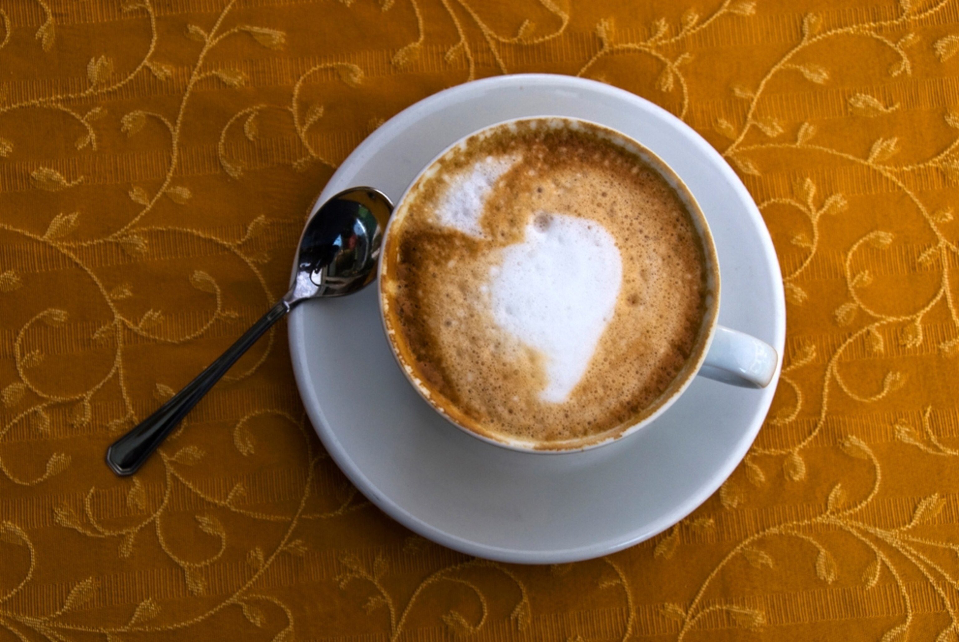 a cappuccino in a café in Italy