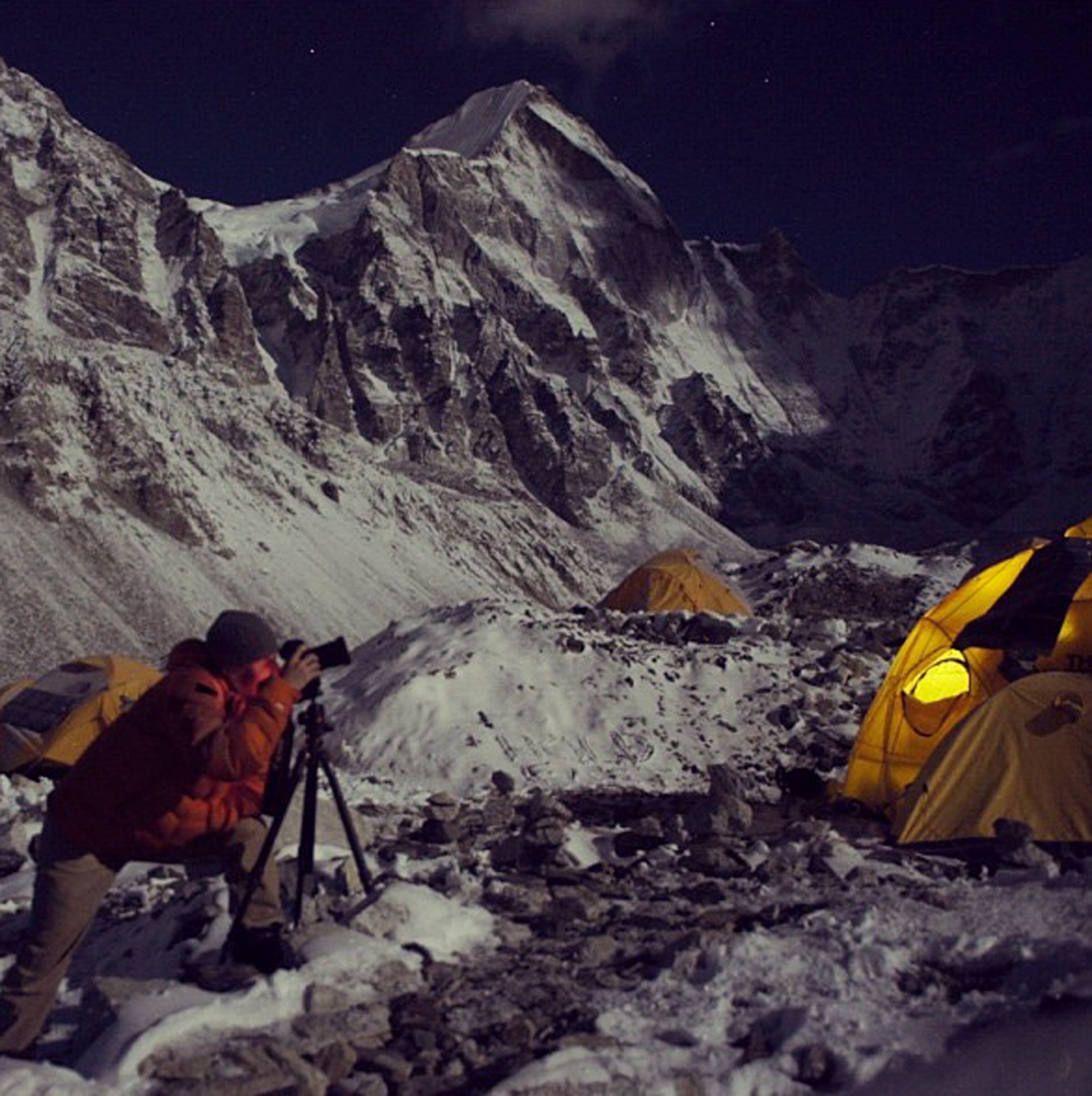 Everest picture: Cory Richards at base camp