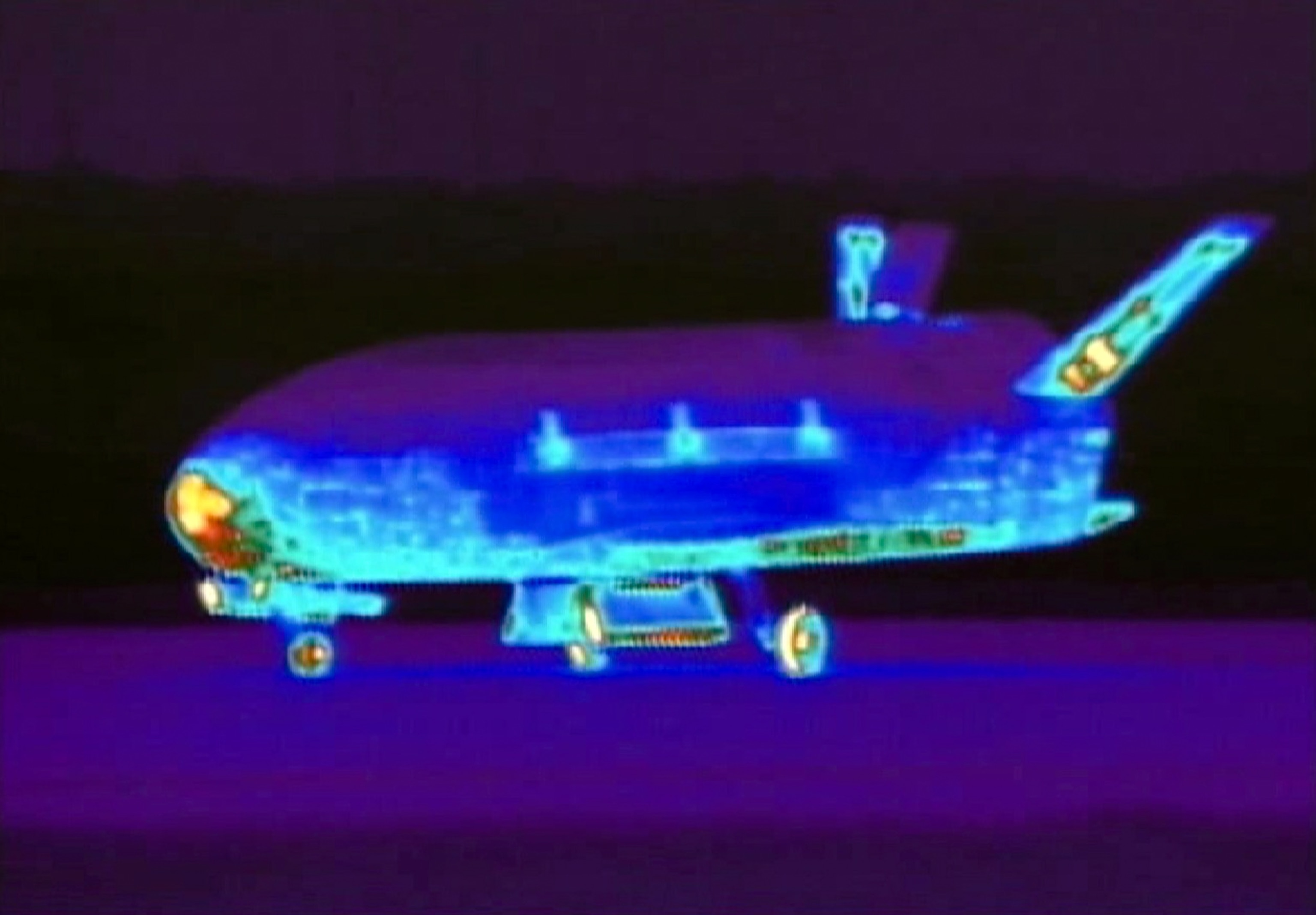 Spy plane picture: An infrared view of the X-37B