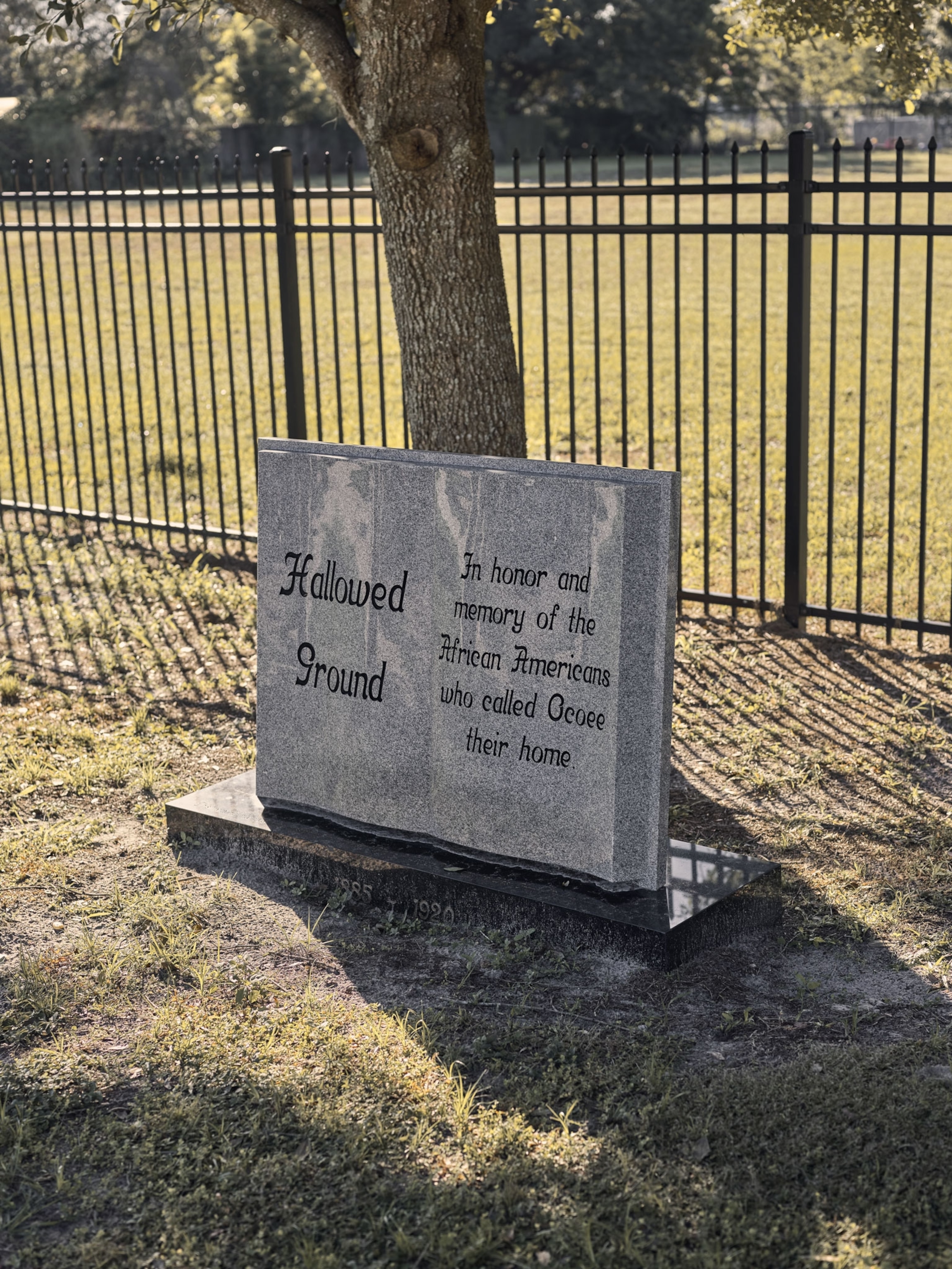 The site of the former African American cemetery in Ocoee, Florida