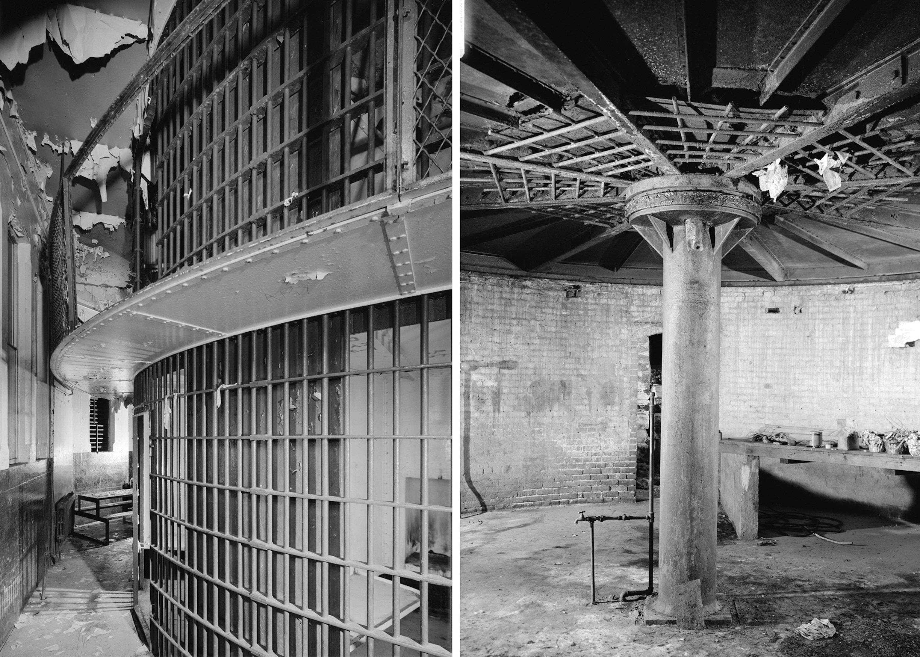 a diptych inside the rotary jail