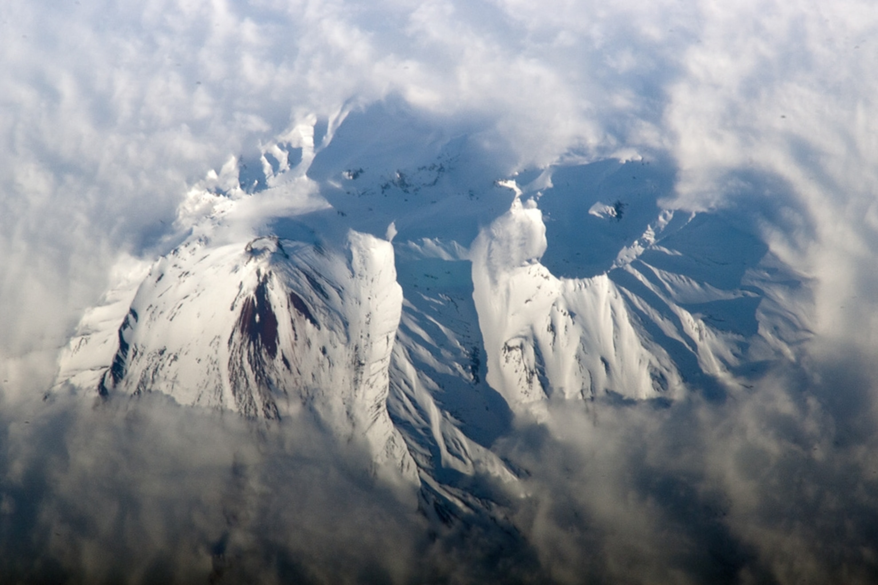 An astronaut photograph of the Avachinsky Volcano in Russia.