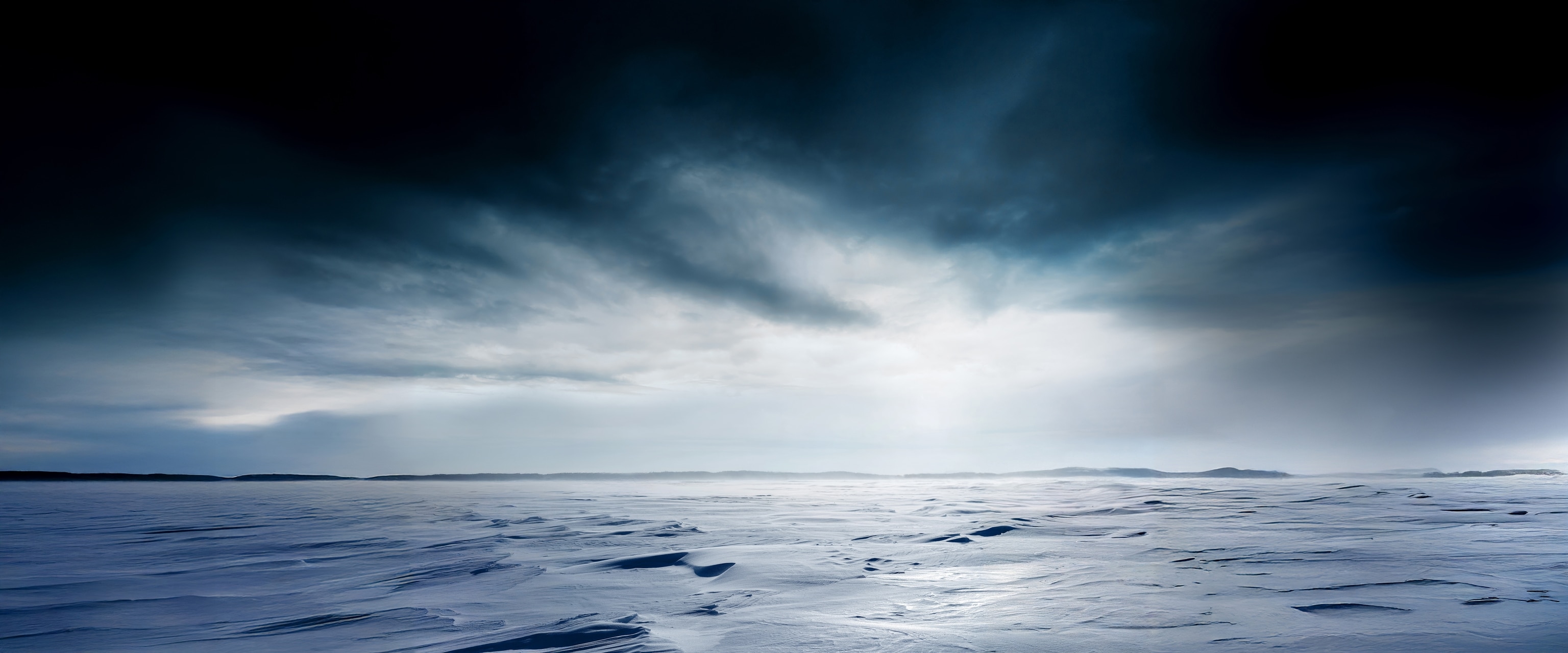 The desolate ice fields of the polar North and South