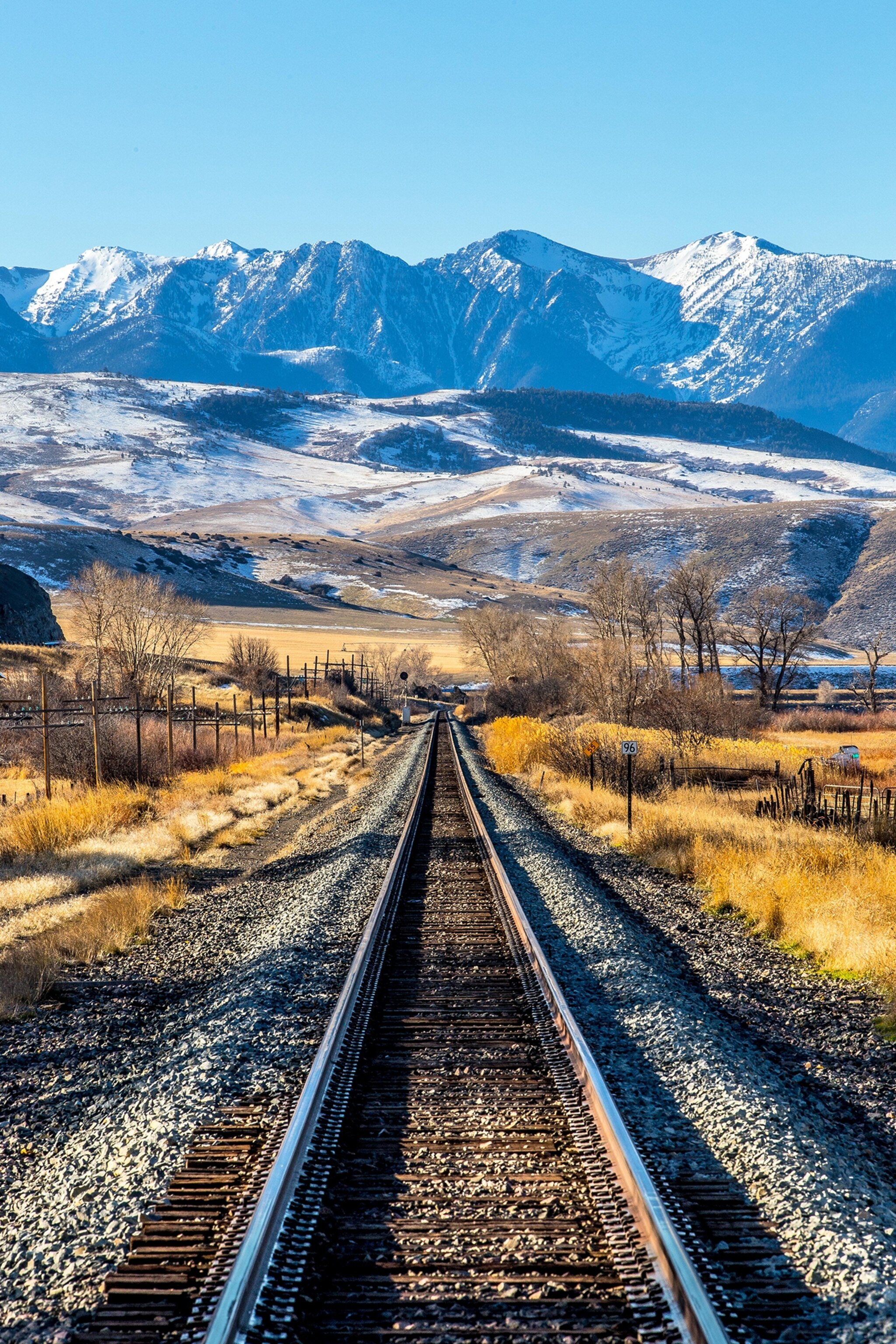 railroad tracks in Montana