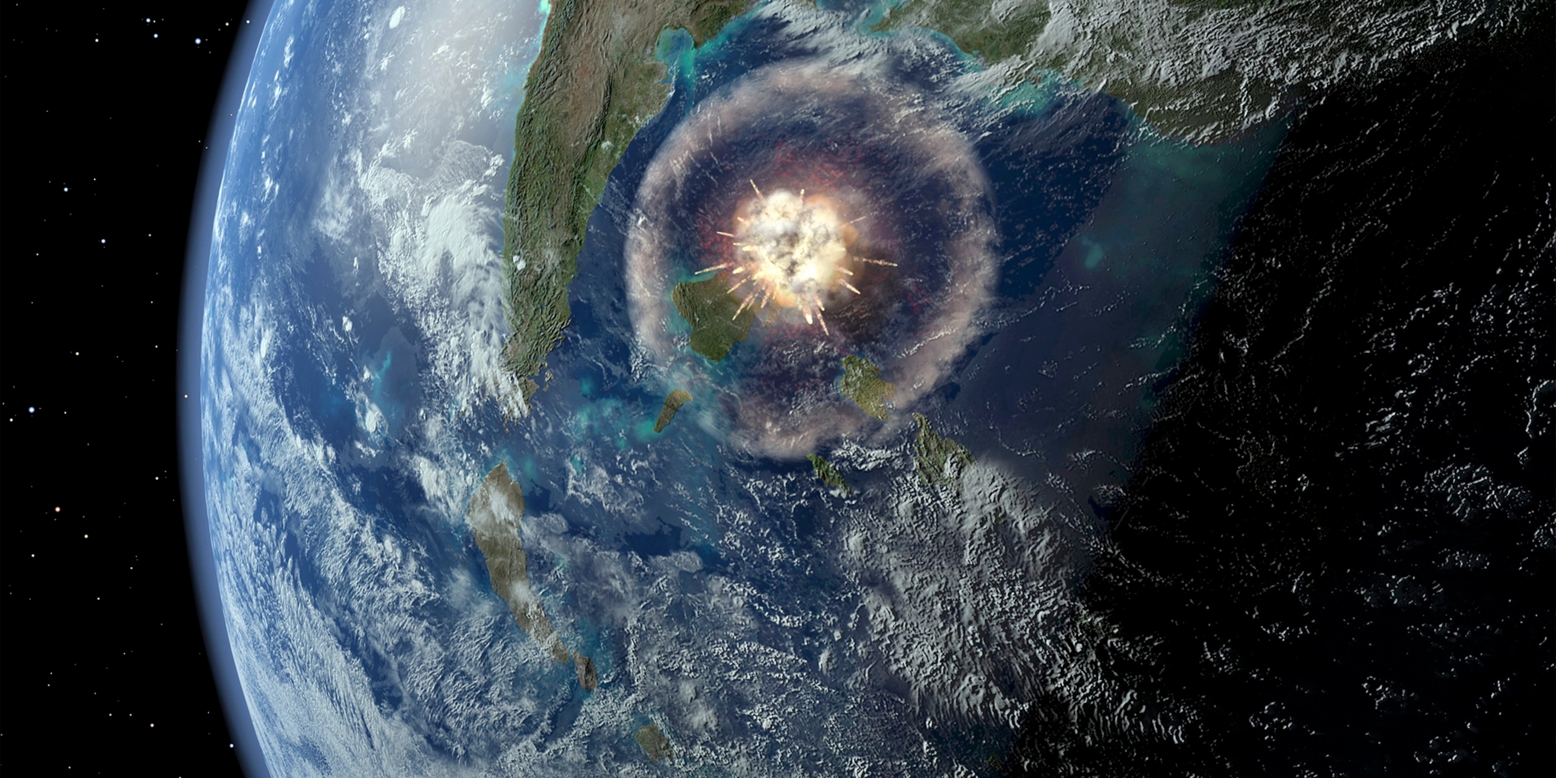 asteroid impacting earth