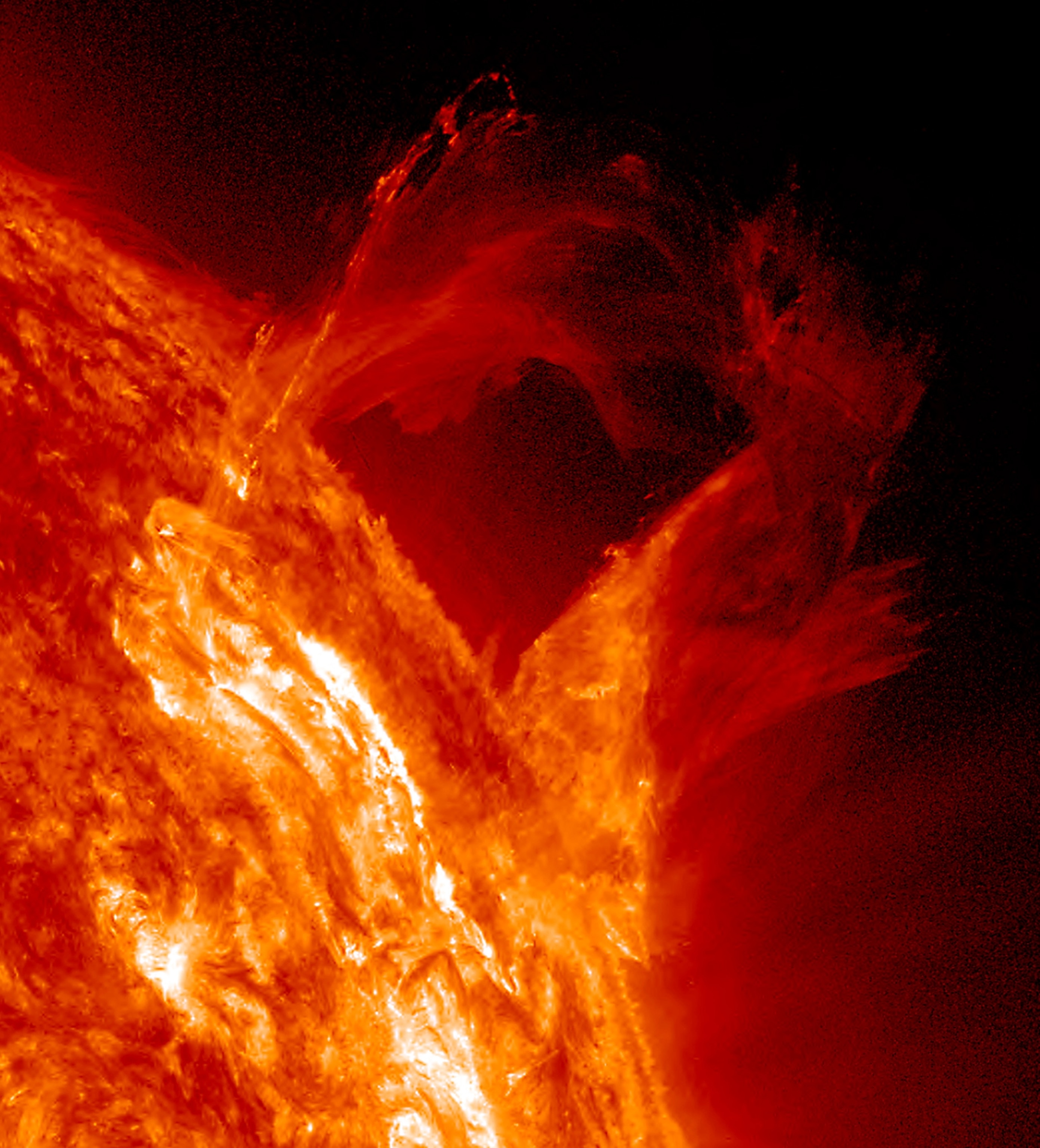 a solar prominence taken March 16