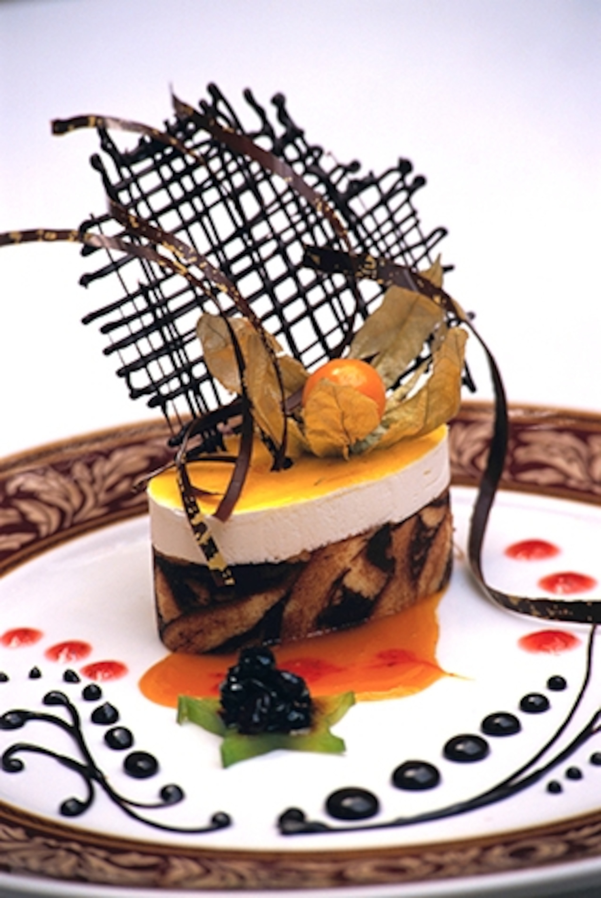 An elaborate dessert at Le Saint-Amour (Photograph by Richard T. Nowitz, Corbis)