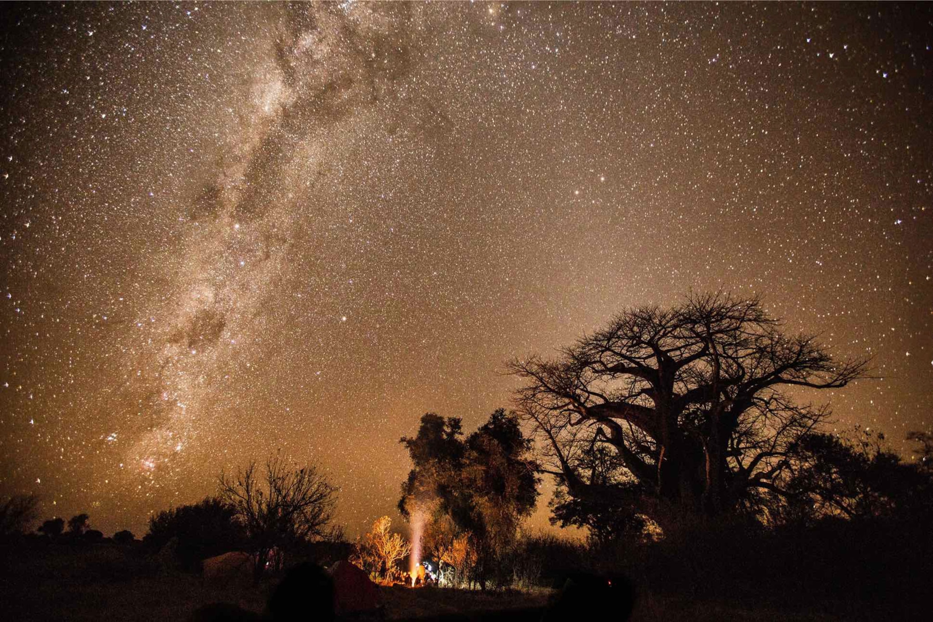 people camping in the Okavango River Basin