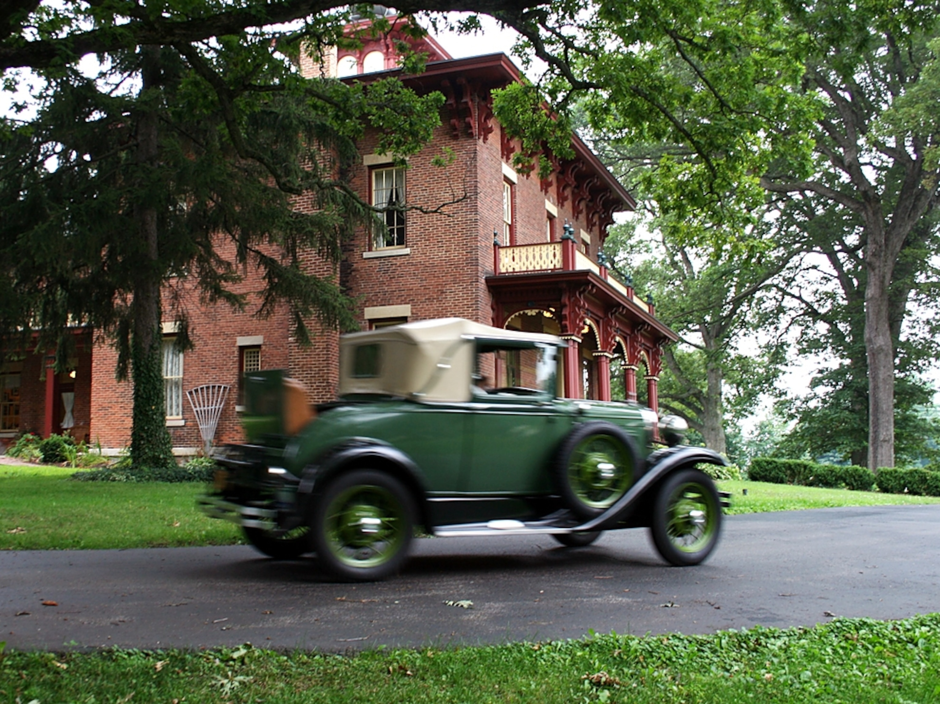 a historic car near the Old Republic home, New Carlisle, Indiana