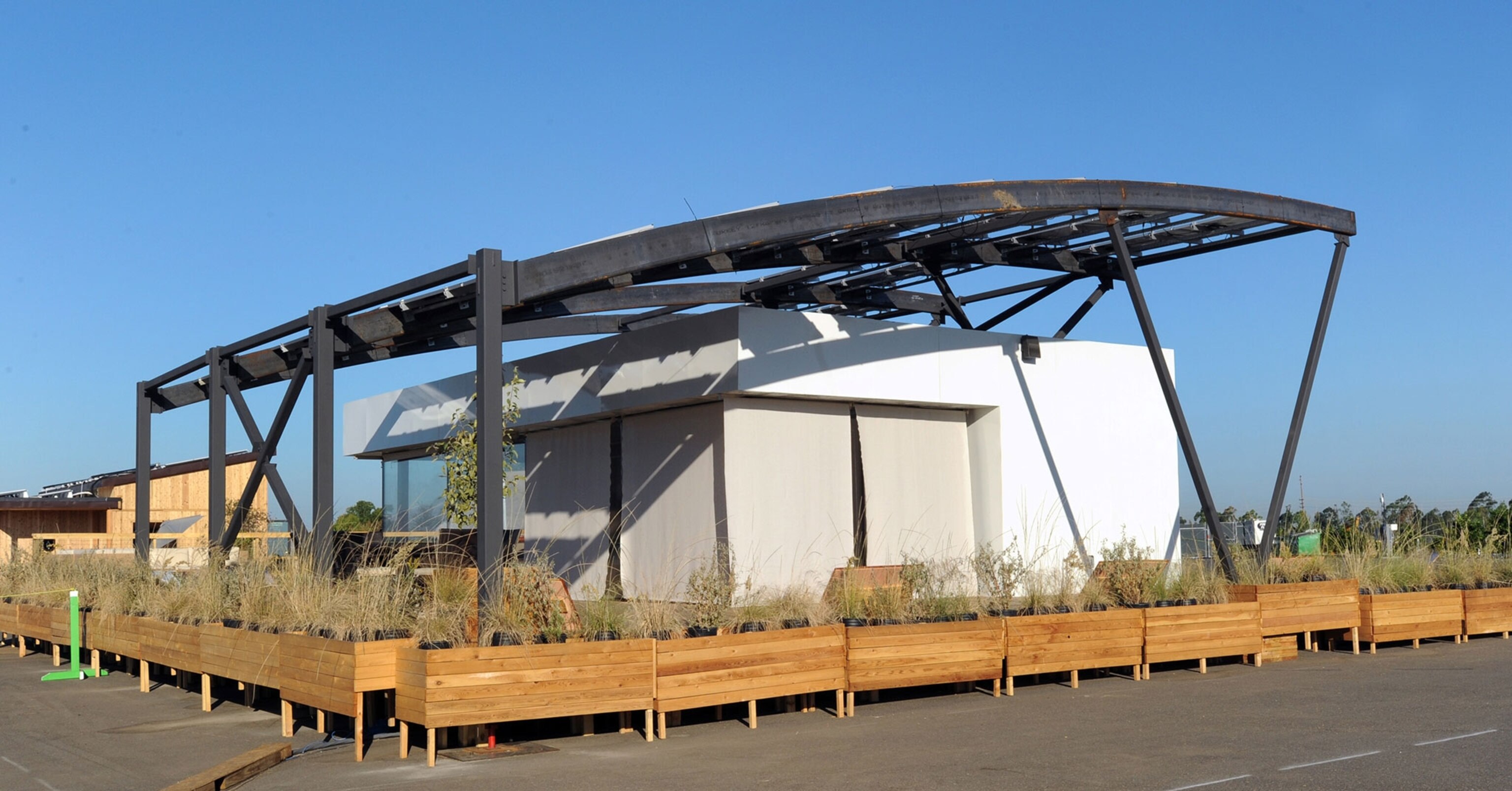 Exterior of West Virginia University and University of Roma Tor Vergata solar house