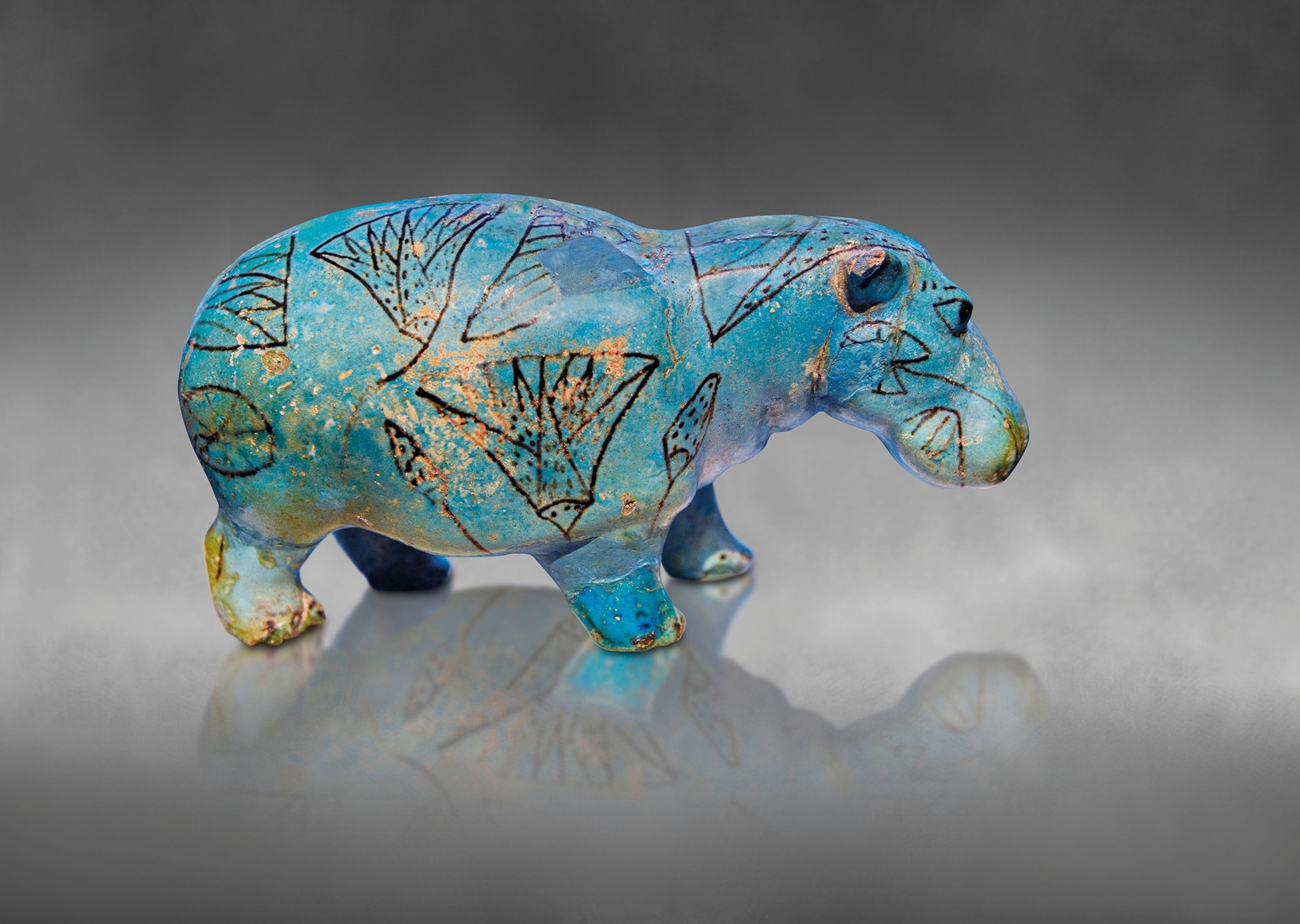 Hippopotamus figurine.