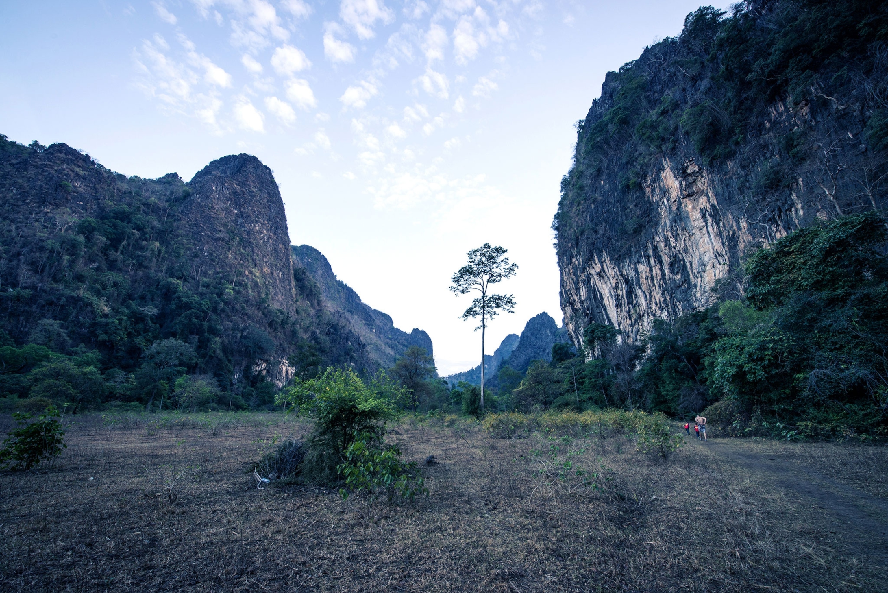 husband and wife climbers Volker and Isabelle Schöffl in Laos