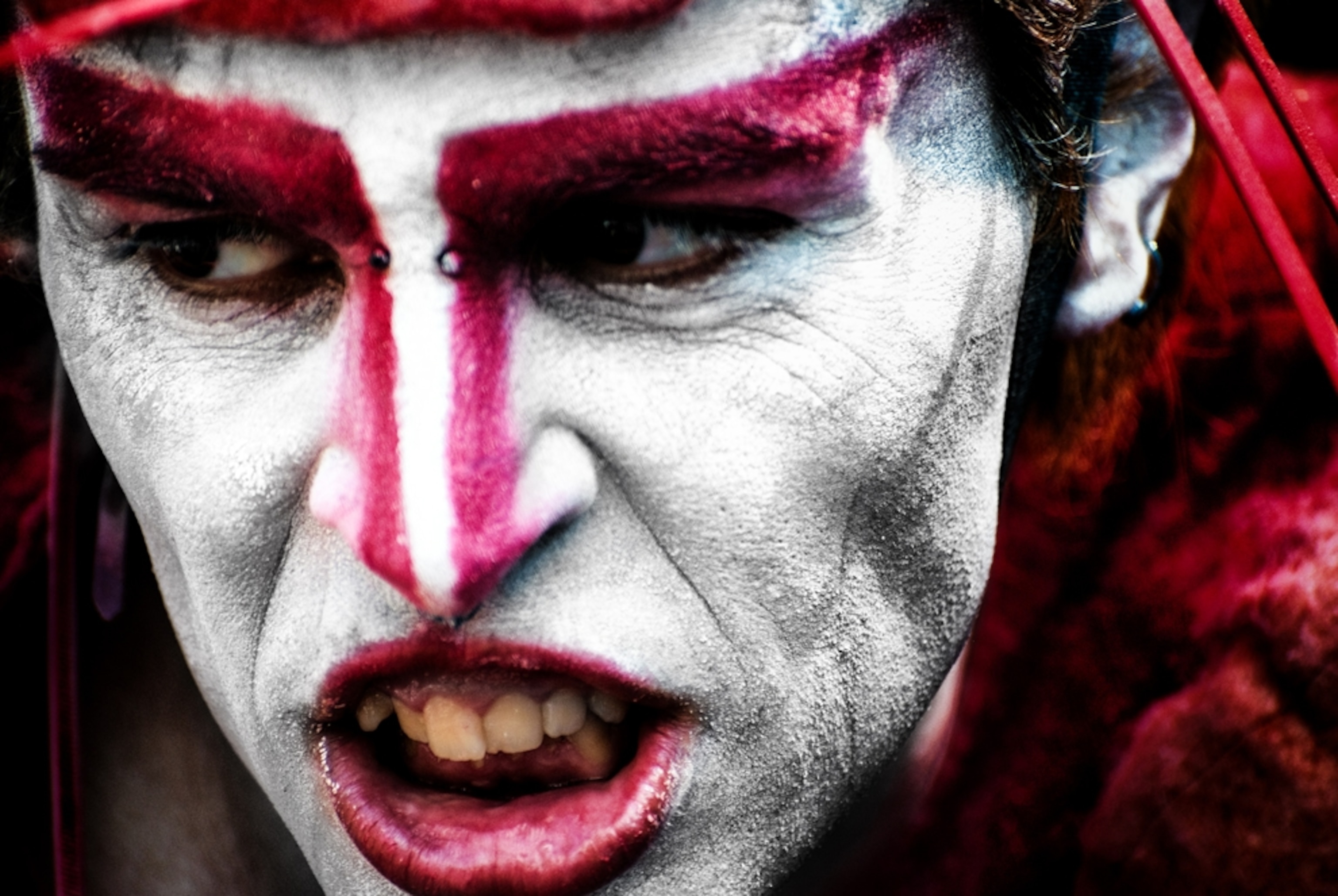 Man at culture carnival in Berlin, Germany