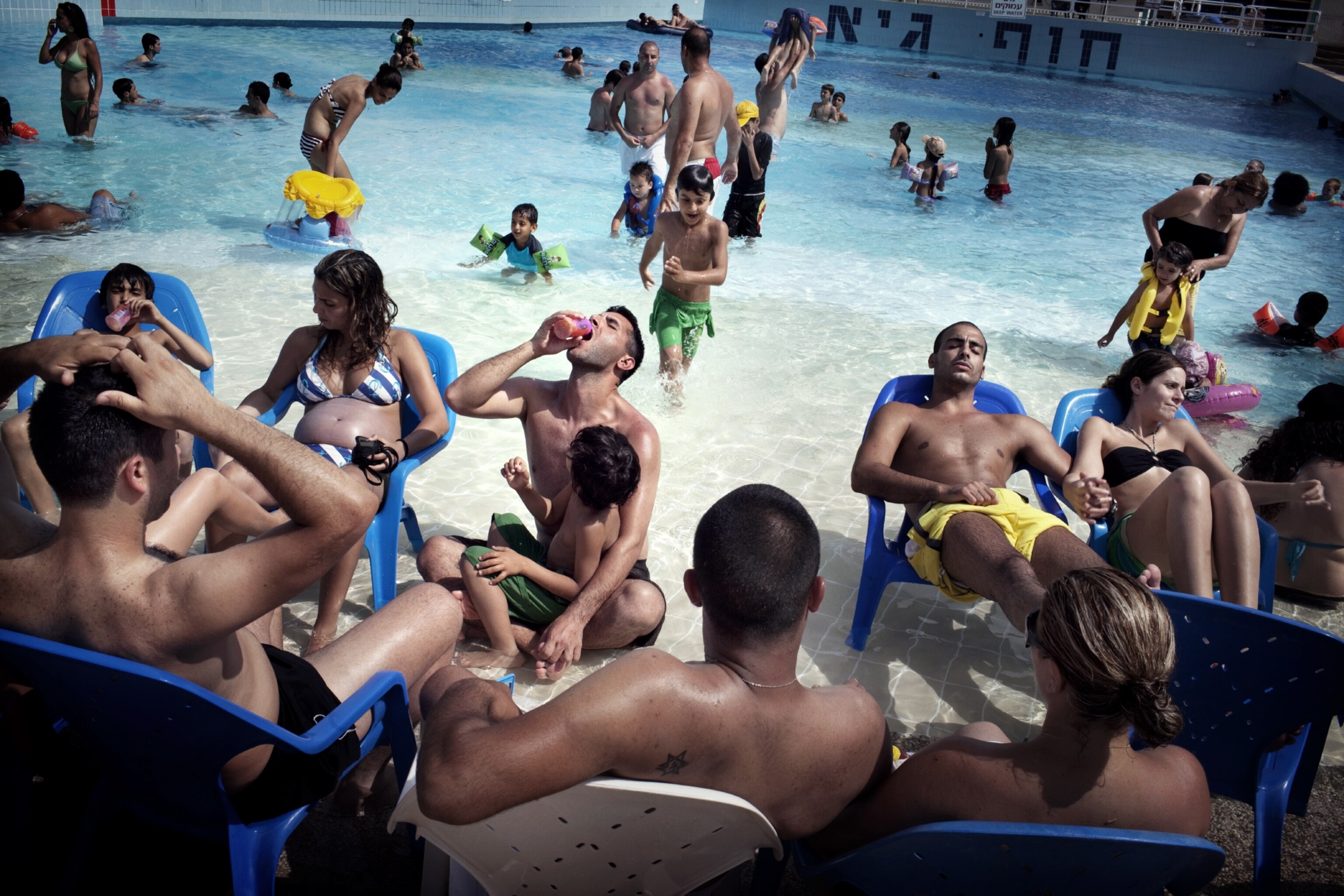 people at a water park