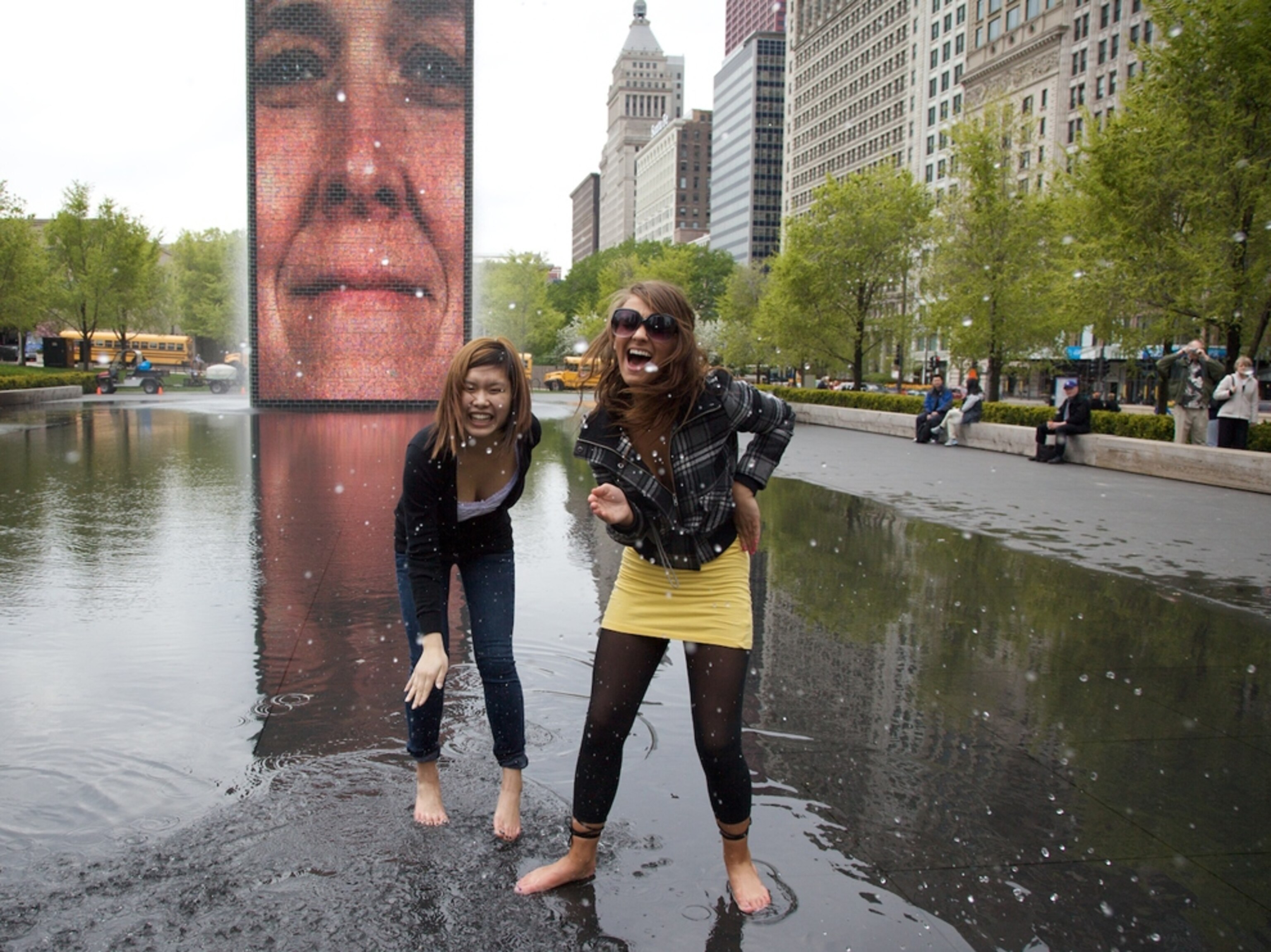 Millennium Park fountain