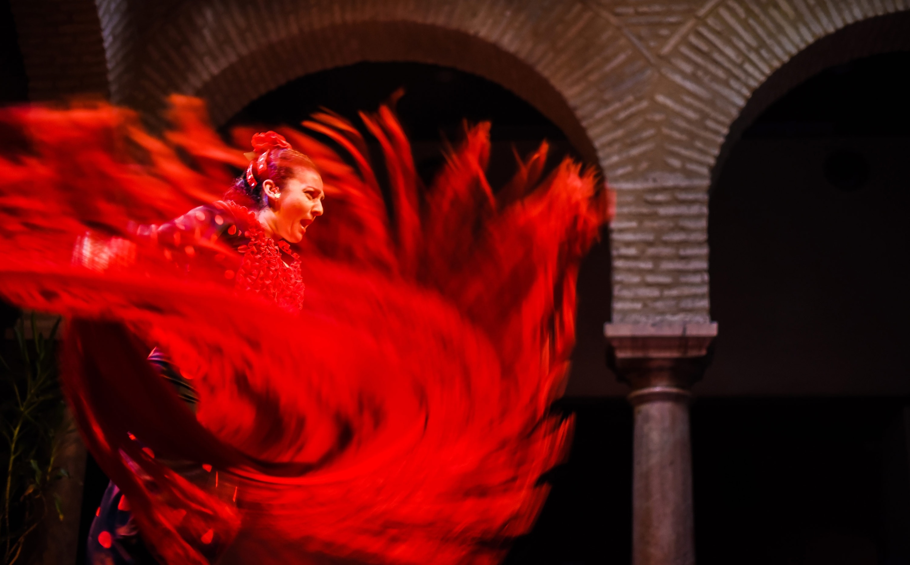 a female Flamenco dancer, Seville, Spain