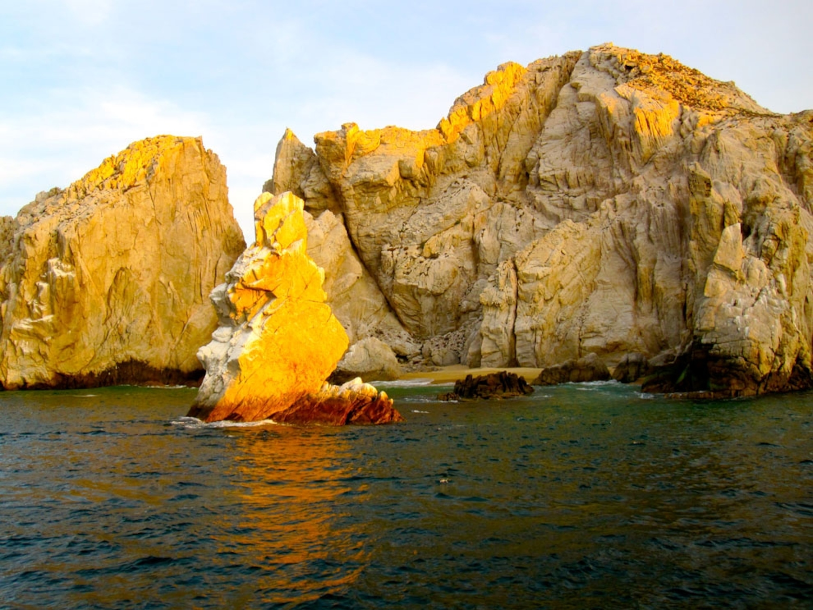 Rock formations on the water in Mexico