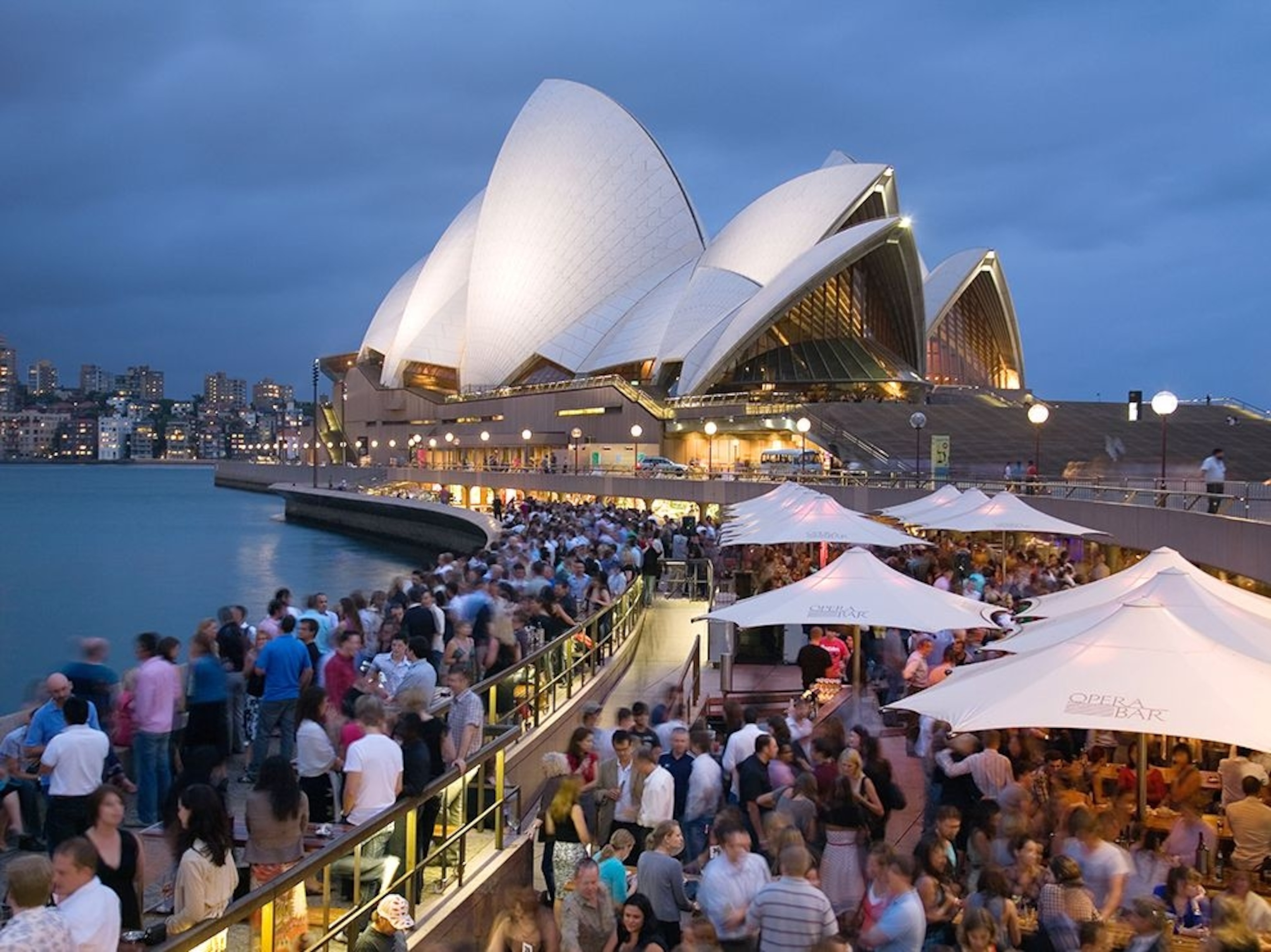 crowds at the Opera Bar, Sydney, Australia
