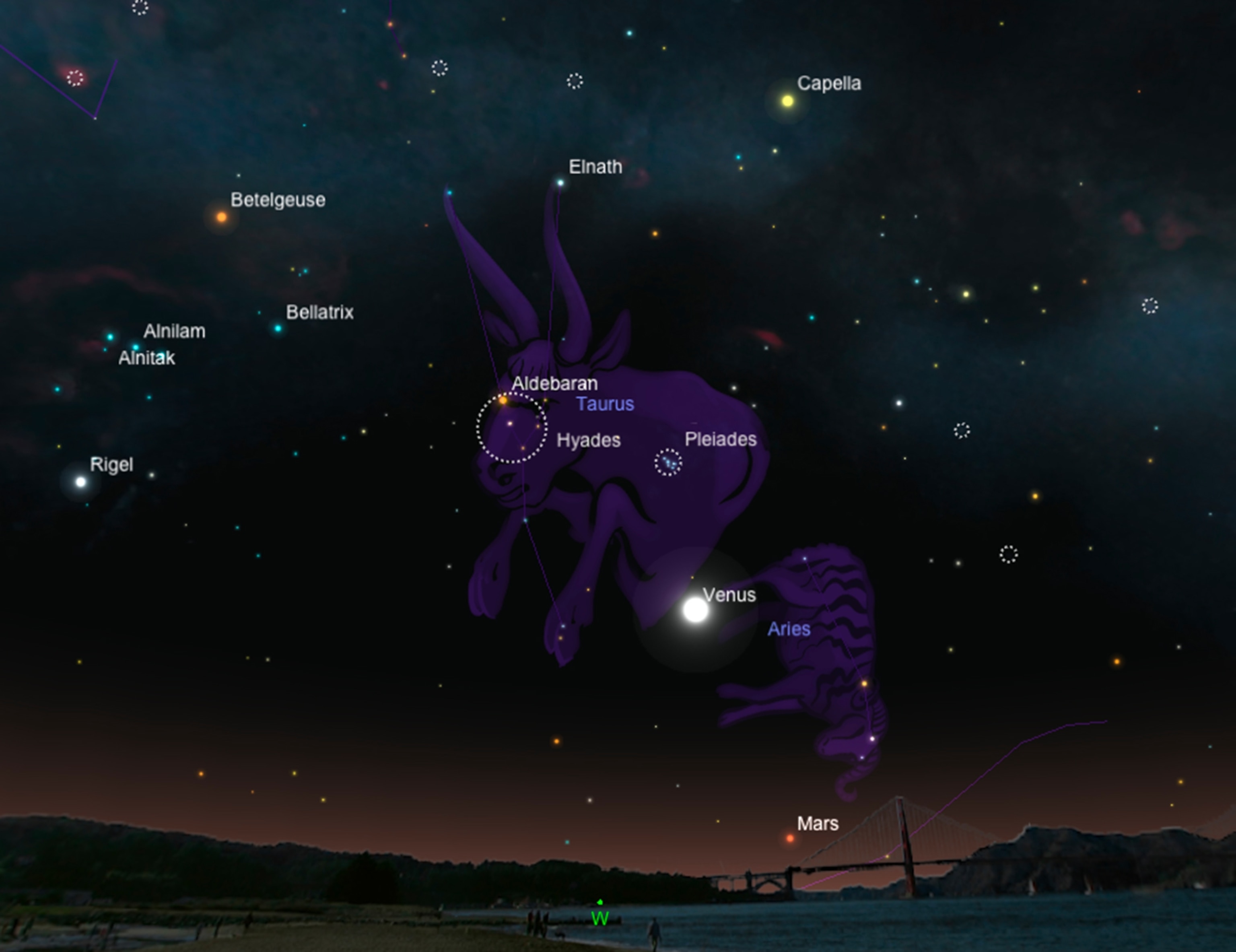 Venus closing the gap with the Pleiades star cluster