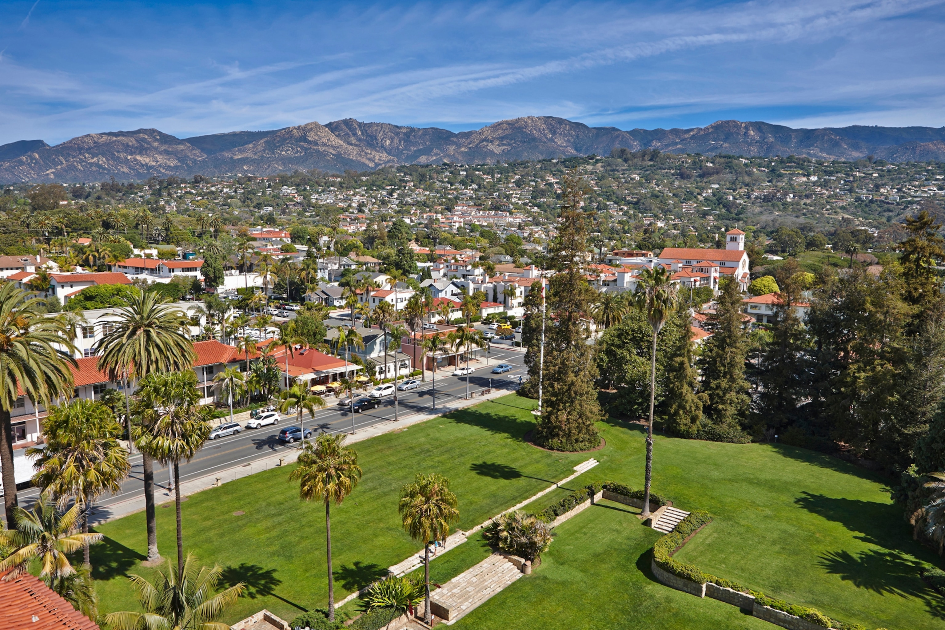 the skyline in Santa Barbara, California